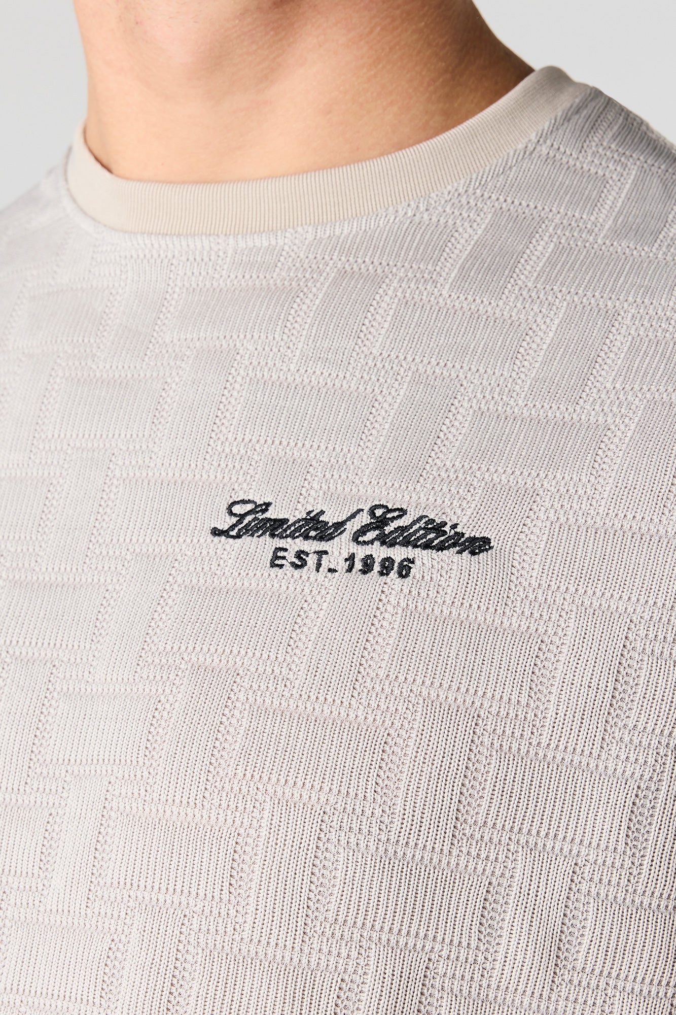 Embroidered Knit T-Shirt