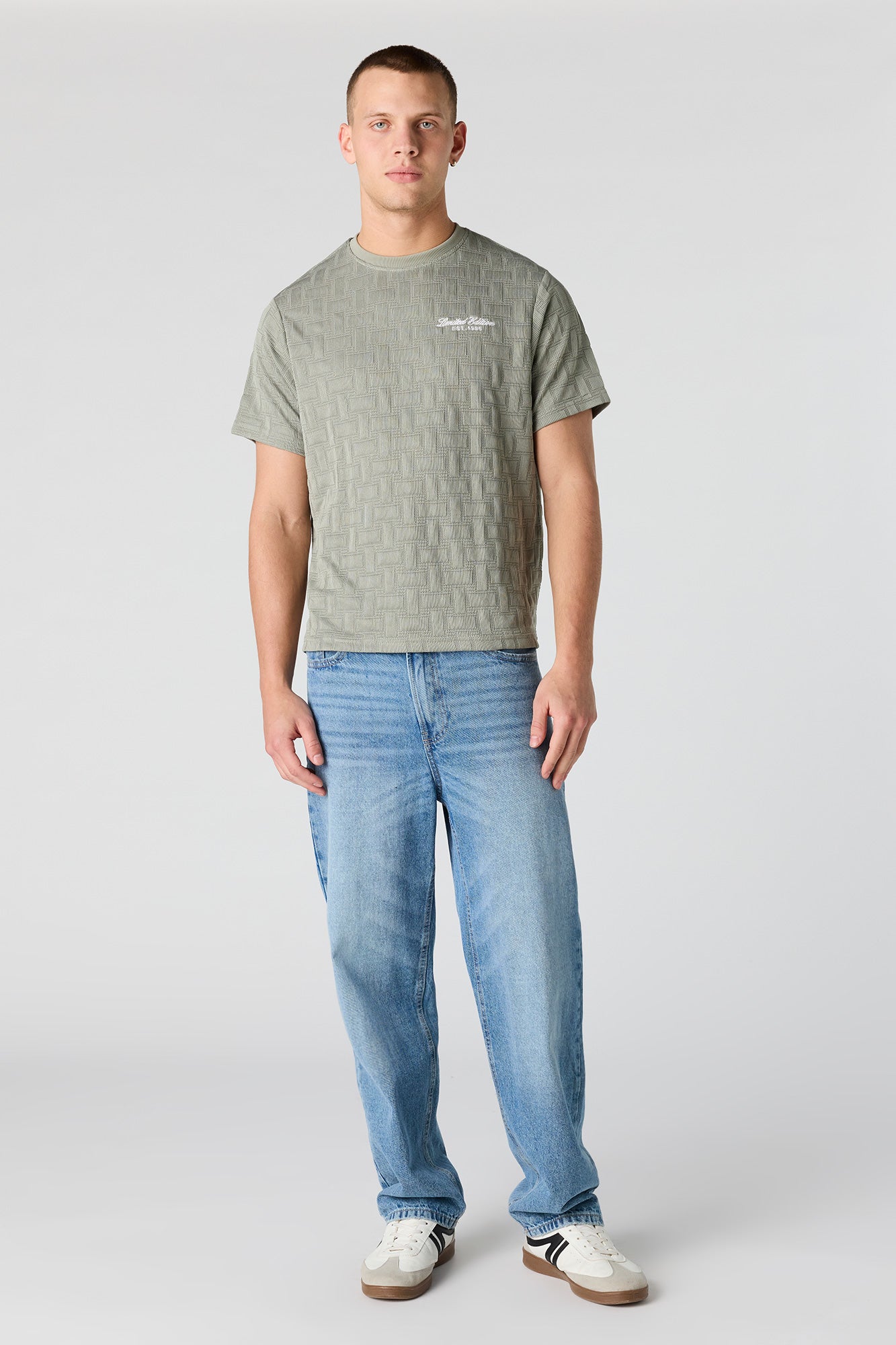 Embroidered Knit T-Shirt