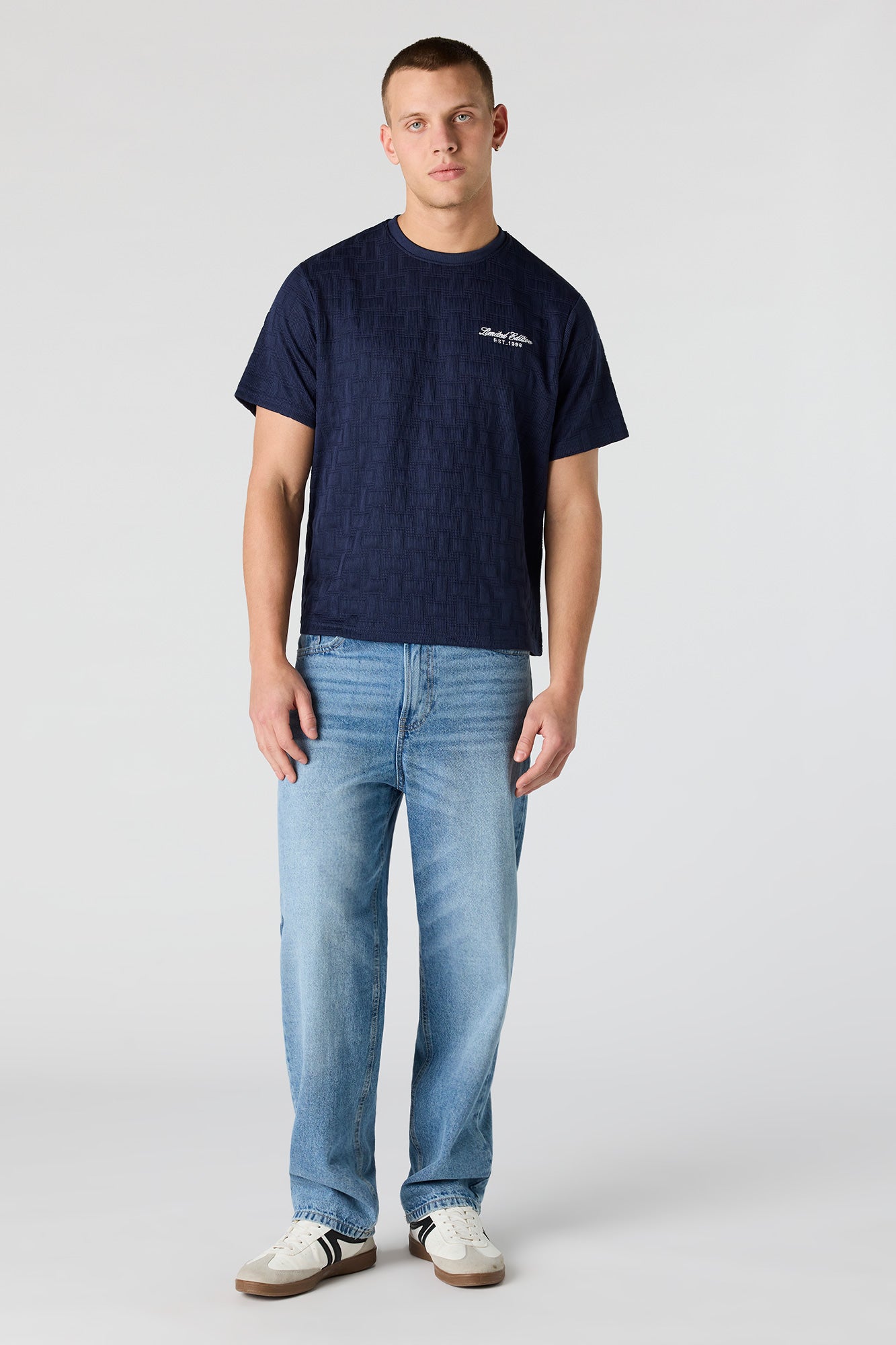 Embroidered Knit T-Shirt