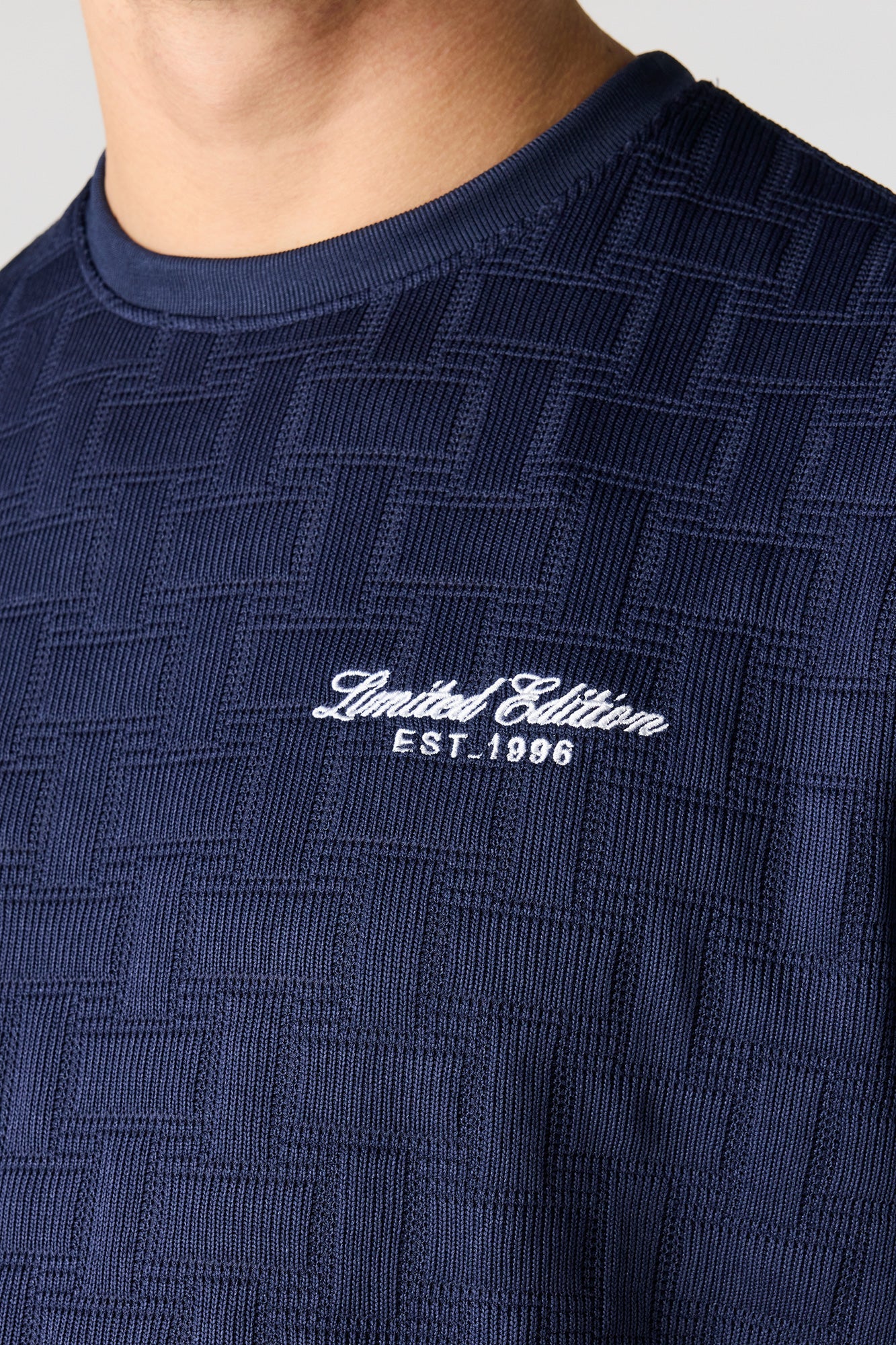 Embroidered Knit T-Shirt