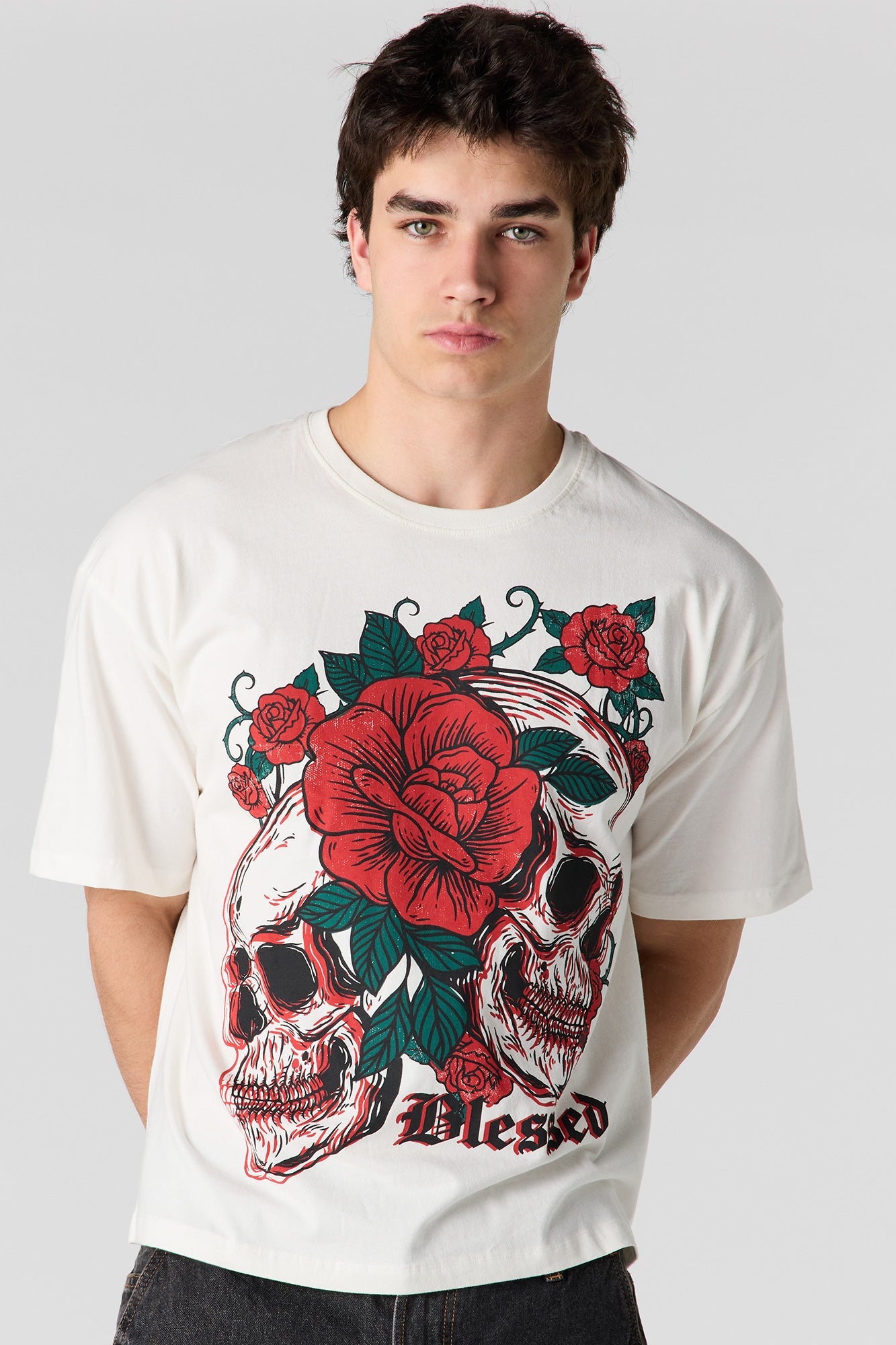 Skull Graphic Boxy T-Shirt