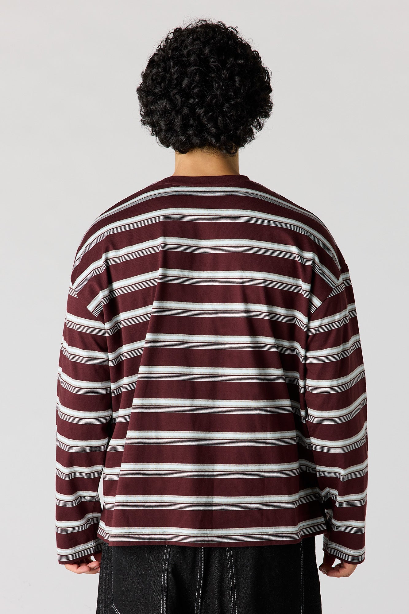 Striped Boxy Long Sleeve Top