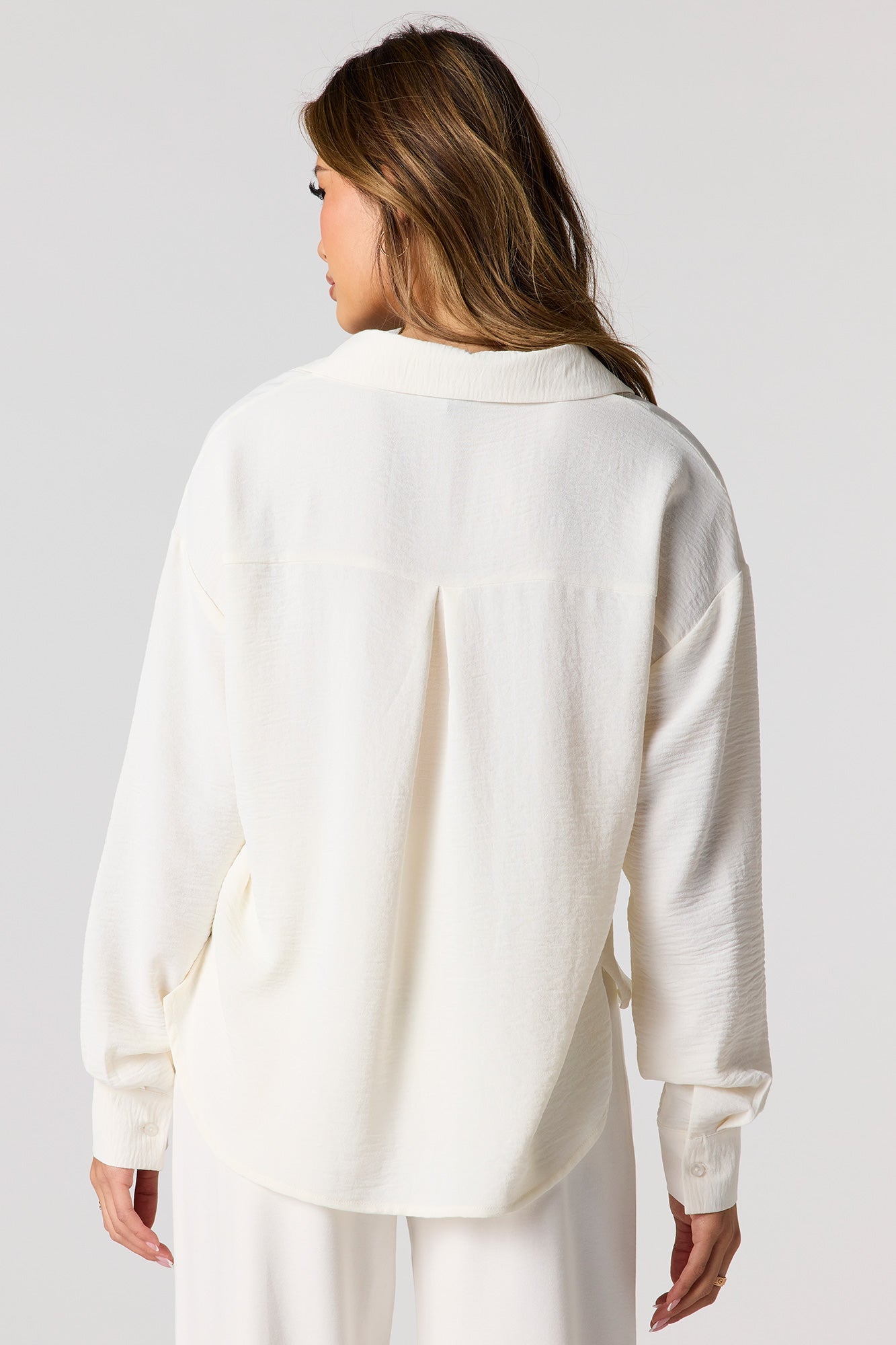 Flowy Button-Up Collared Top