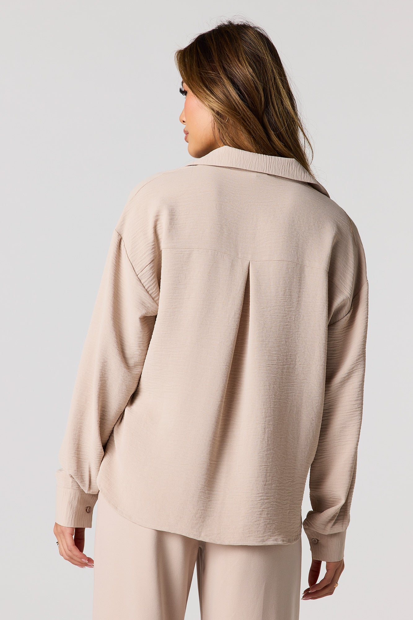 Flowy Button-Up Collared Top