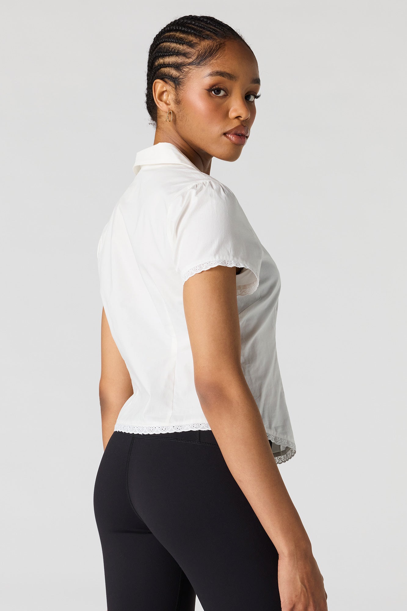 Collared Button-Up Top