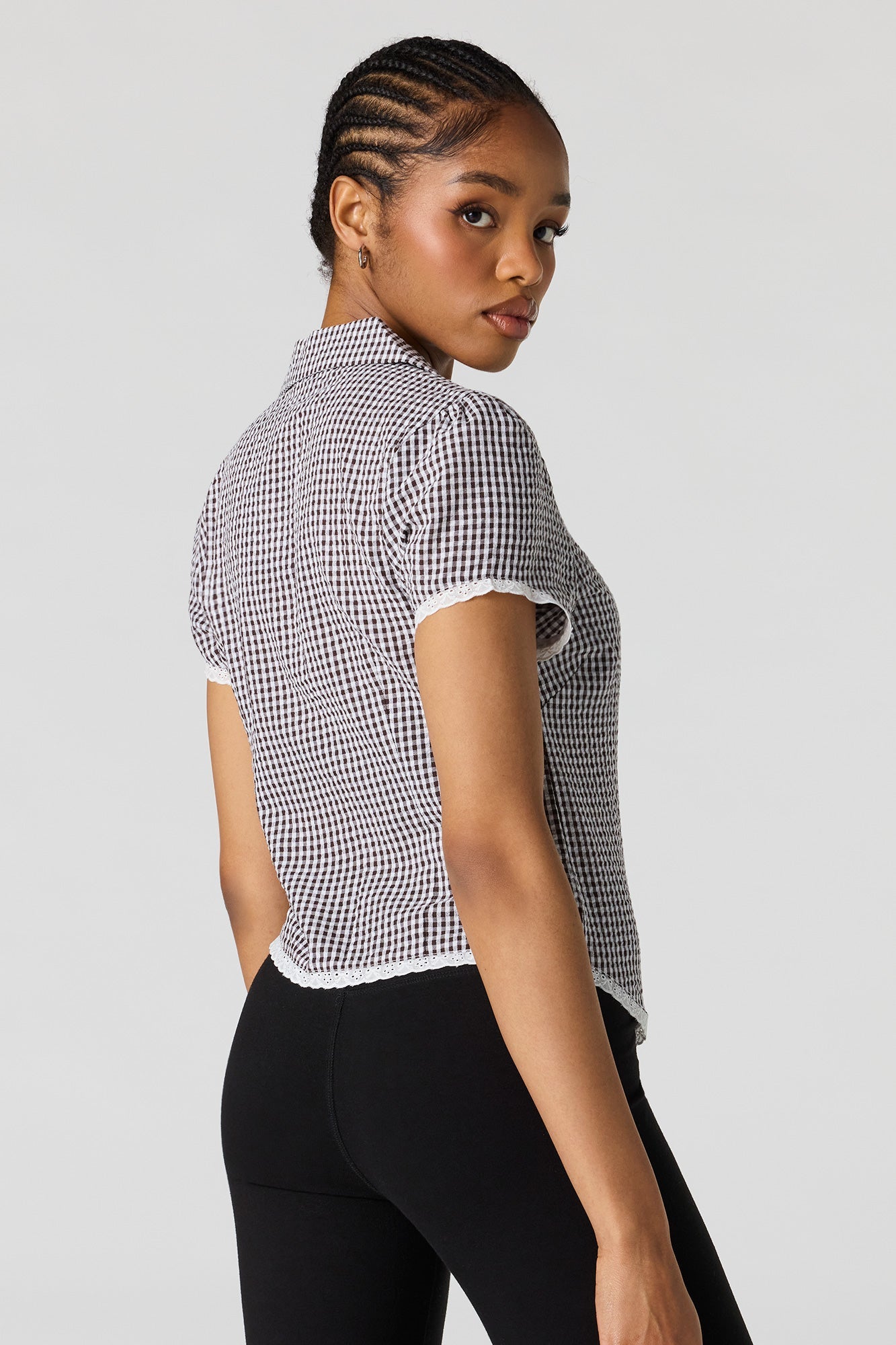 Collared Button-Up Top