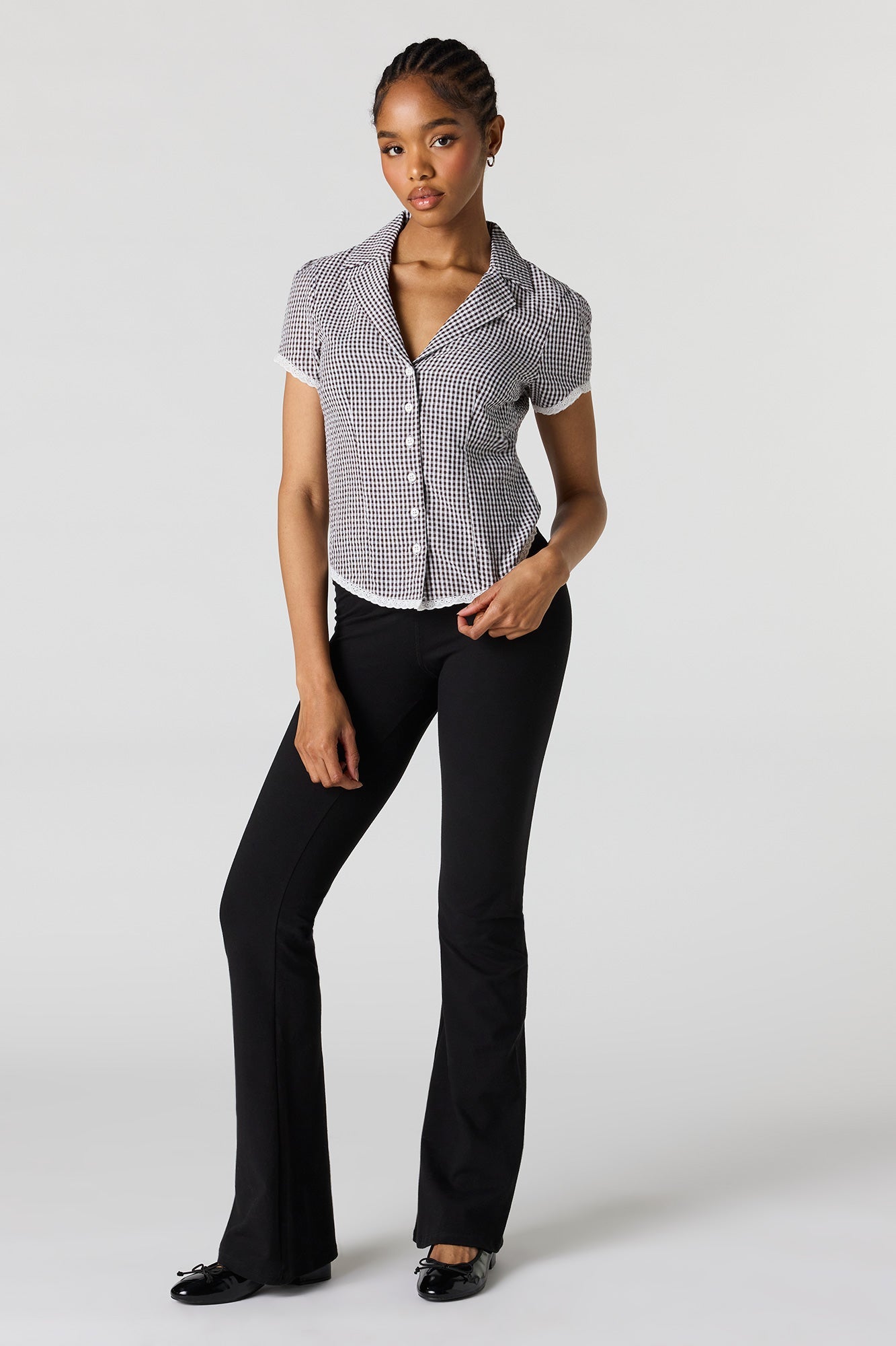 Collared Button-Up Top
