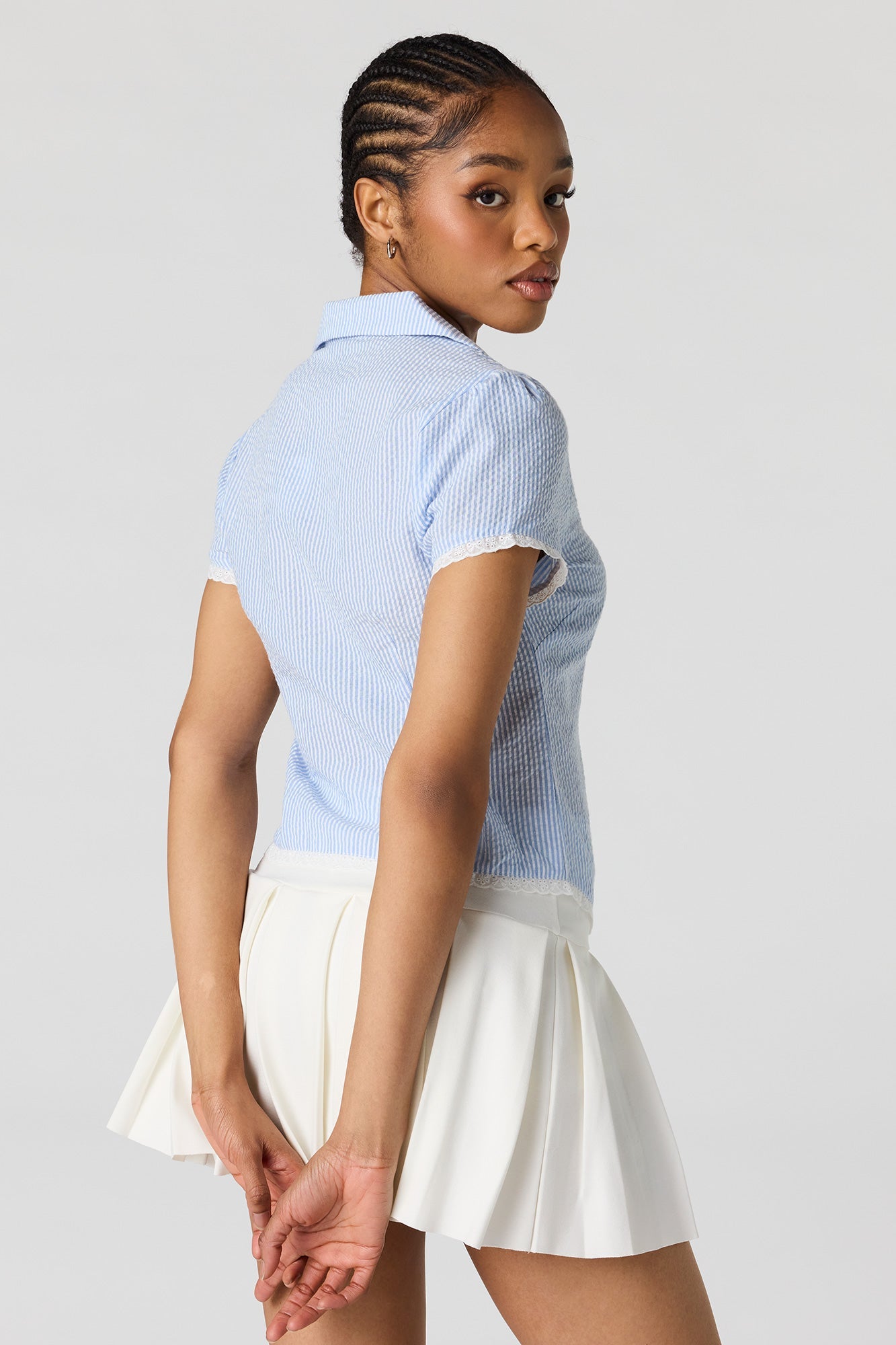 Collared Button-Up Top