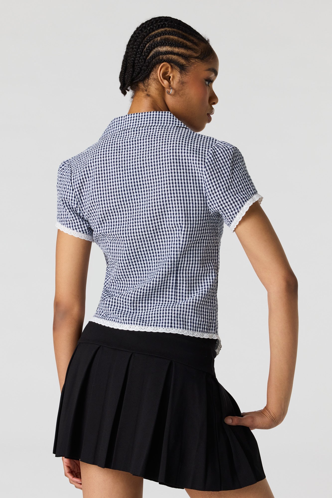 Collared Button-Up Top