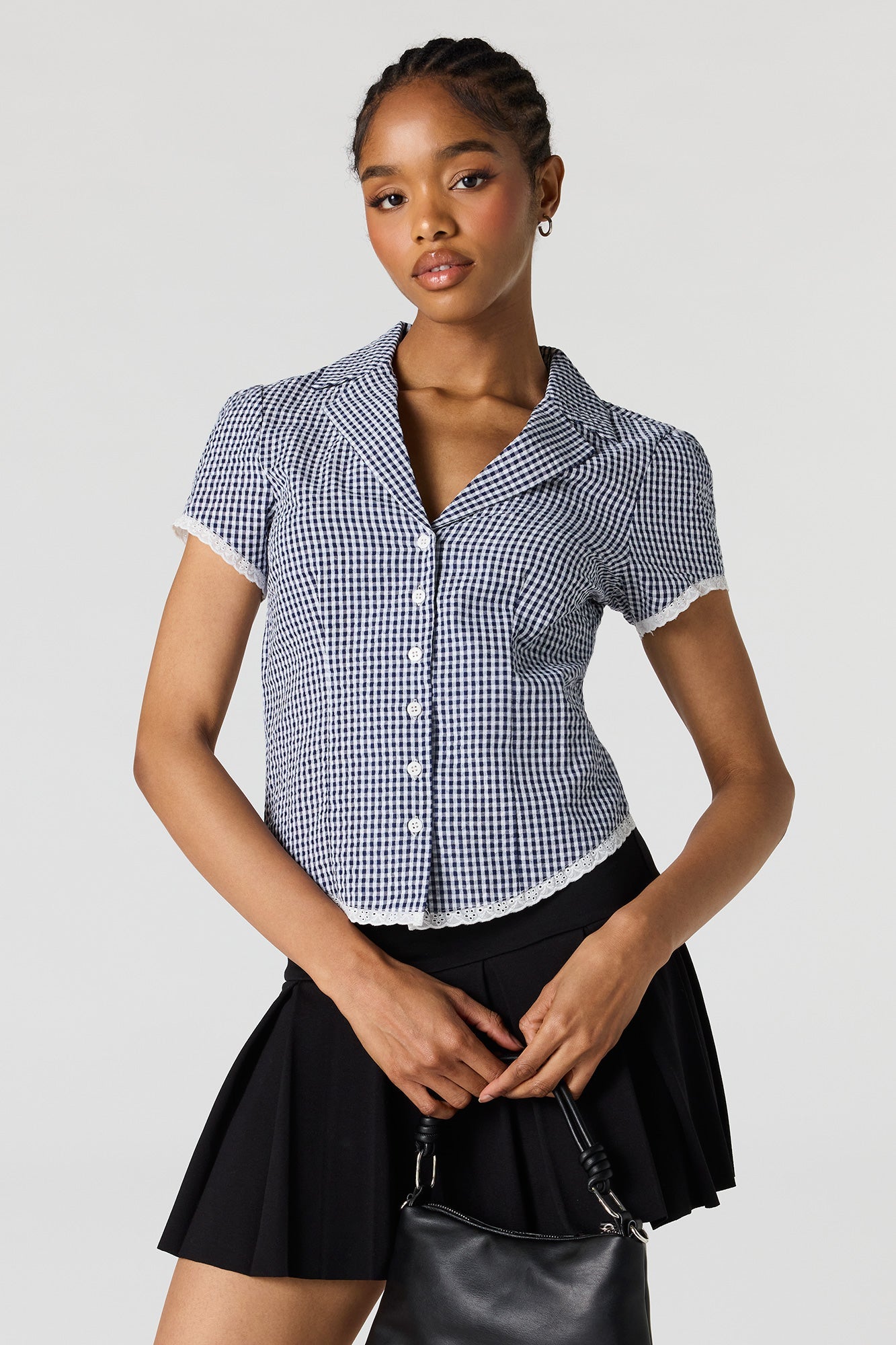 Collared Button-Up Top