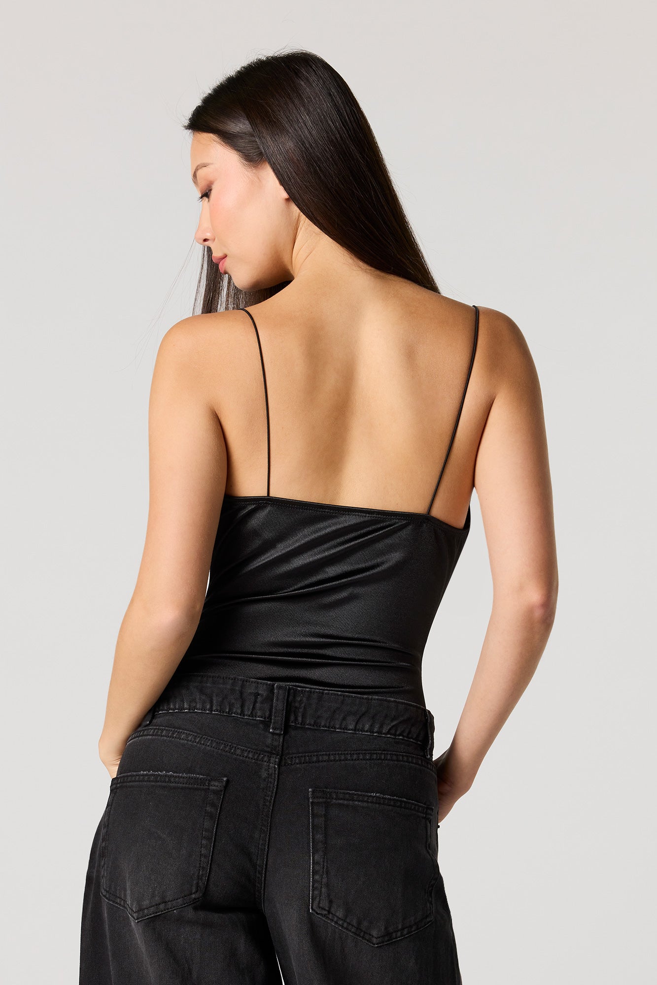 Satin Cowl Neck Bodysuit