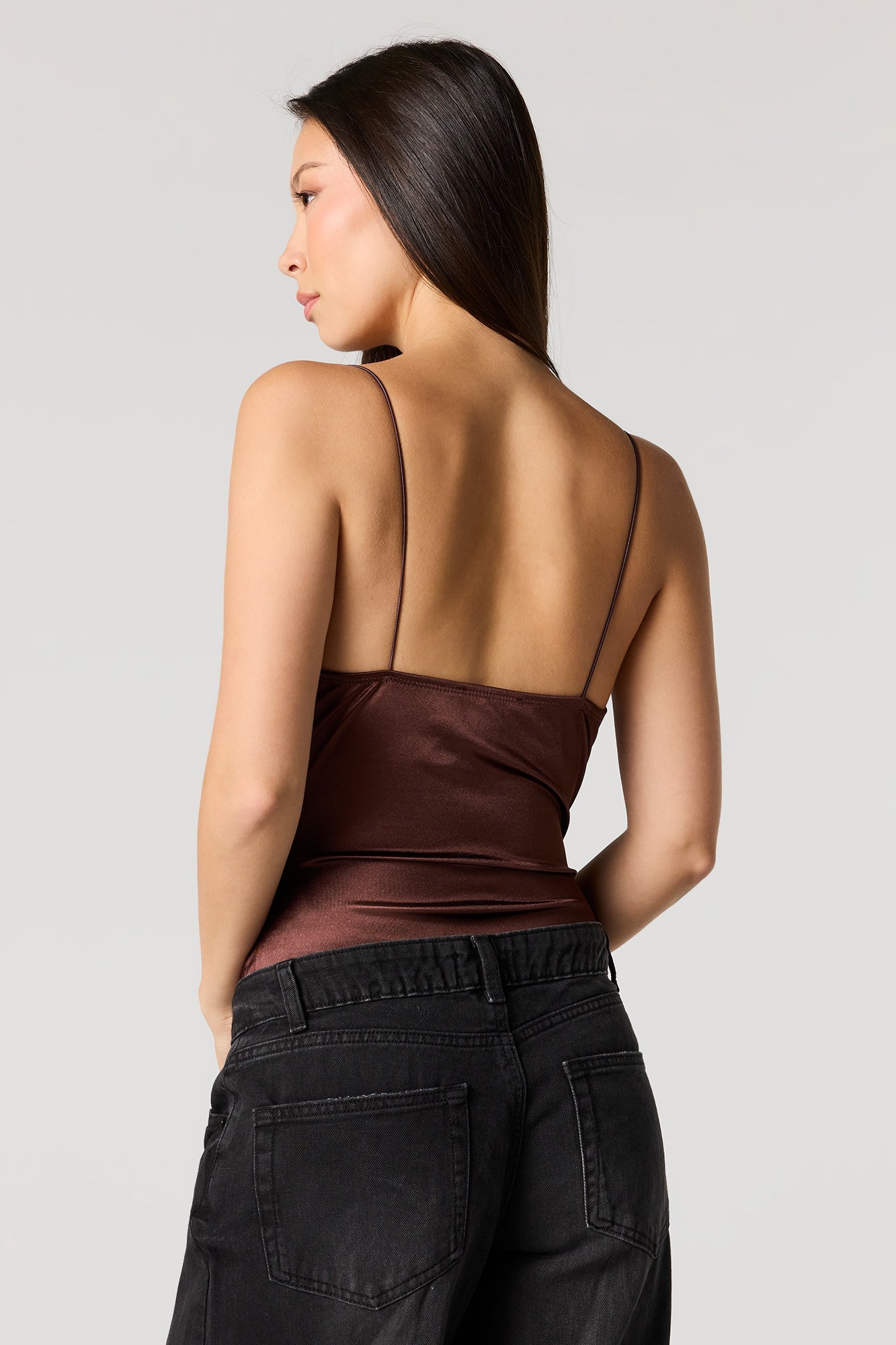 Satin Cowl Neck Bodysuit