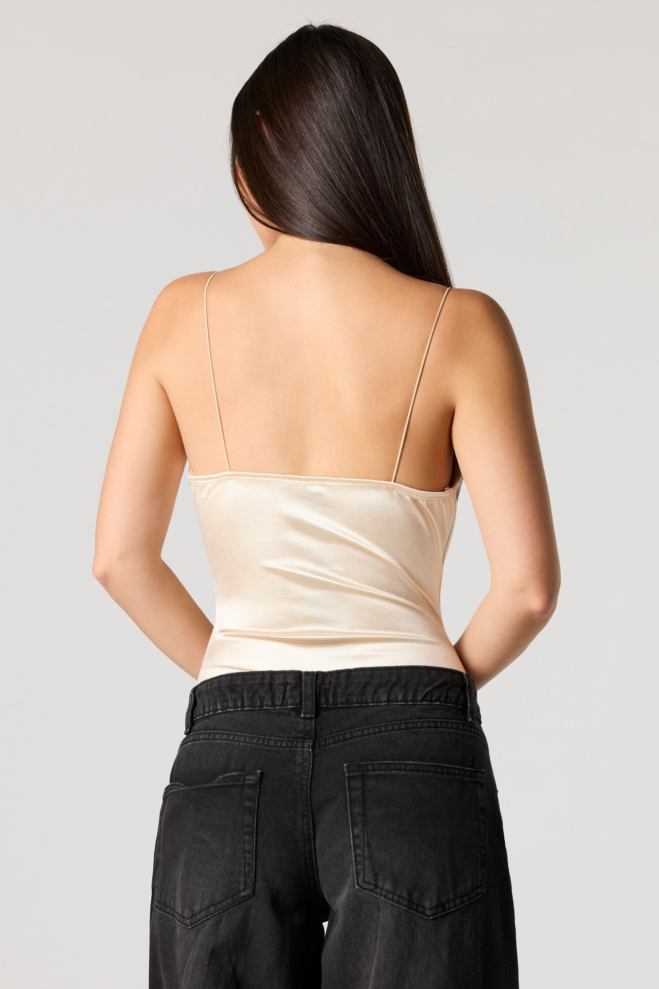 Satin Cowl Neck Bodysuit