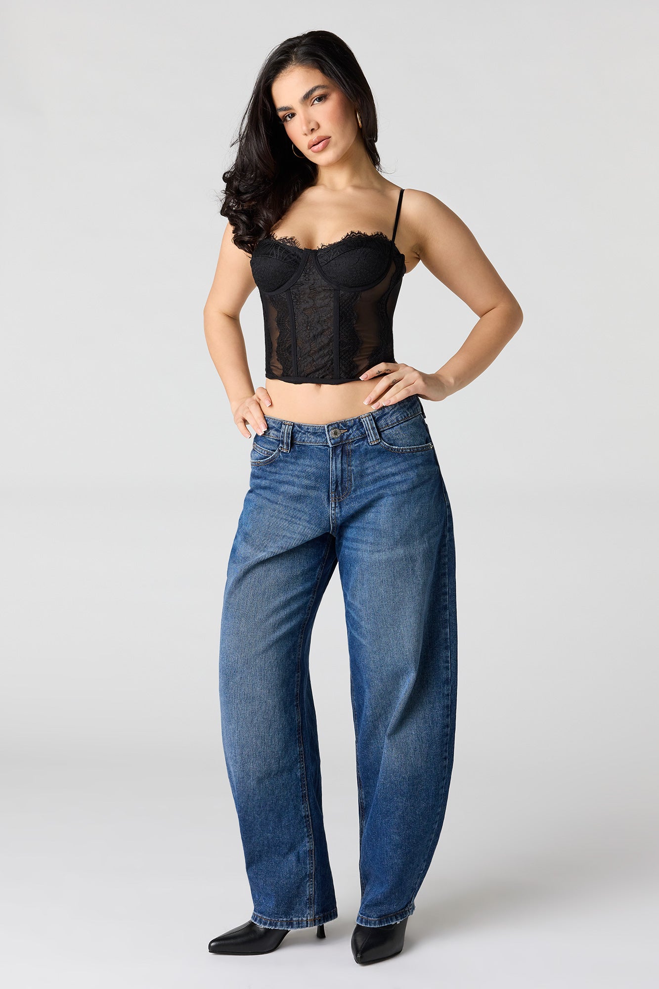 Mesh Lace Corset Tank