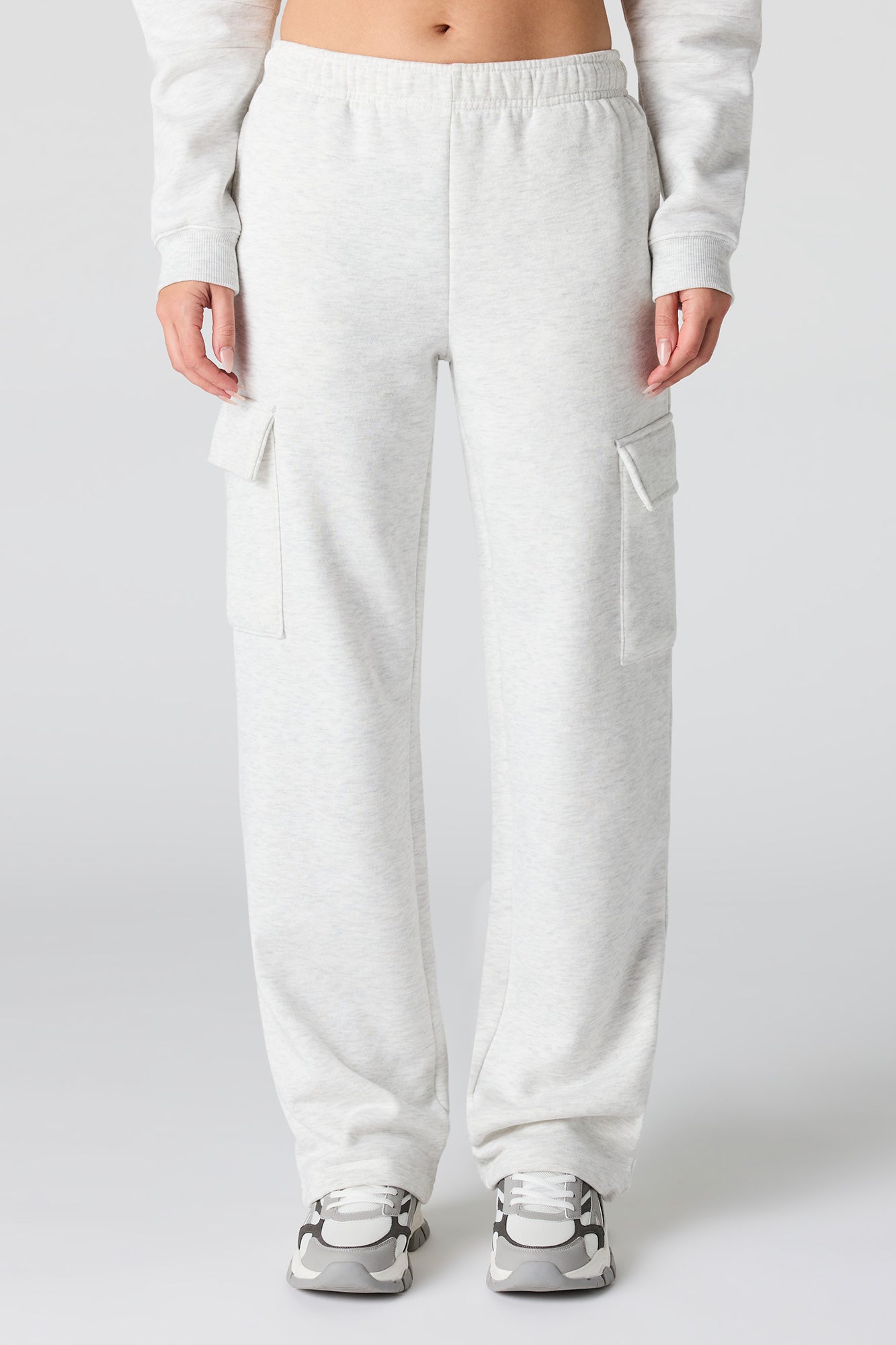 Solid Fleece Cargo Sweatpant