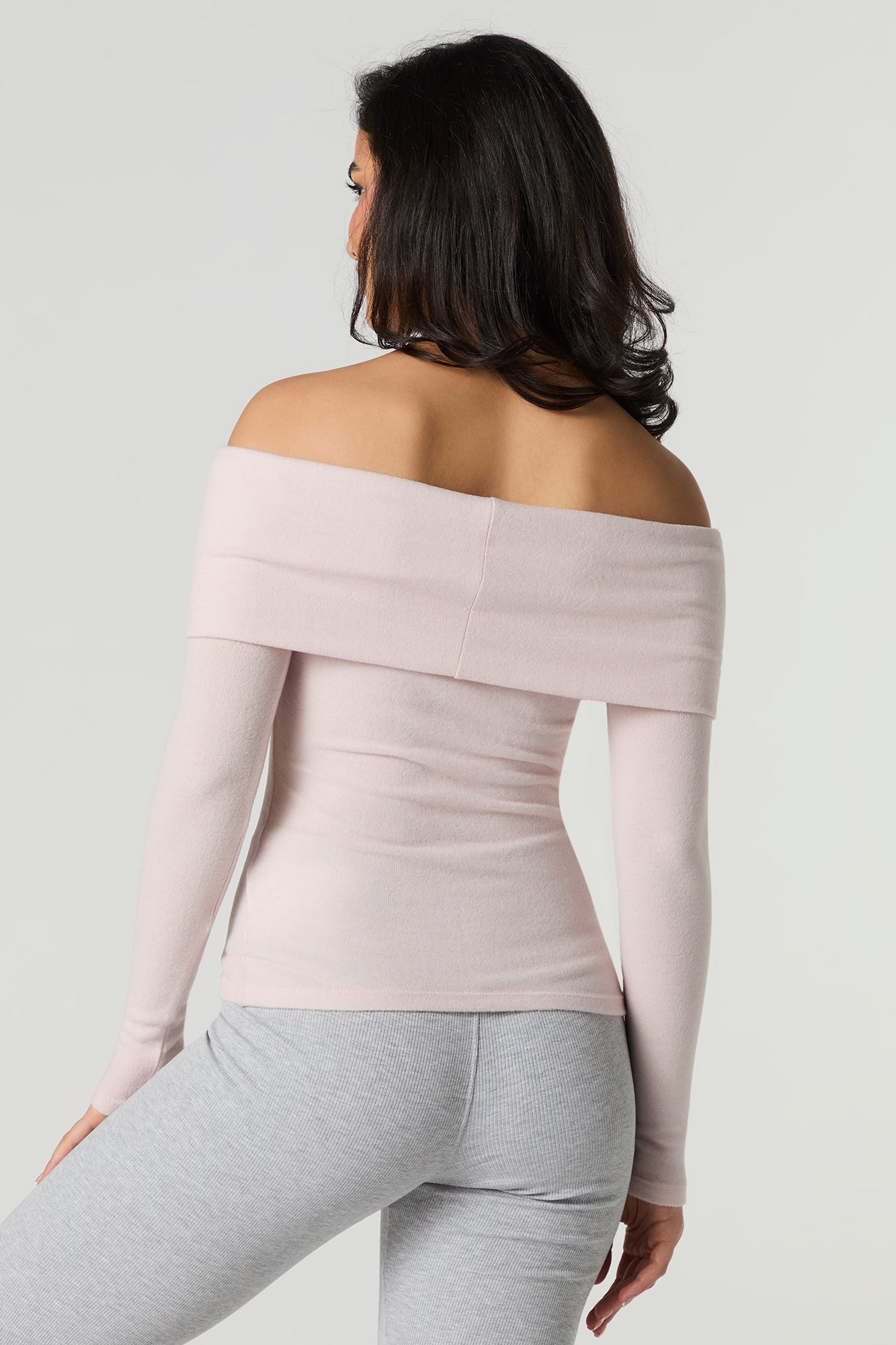 Knit Off Shoulder Long Sleeve Top