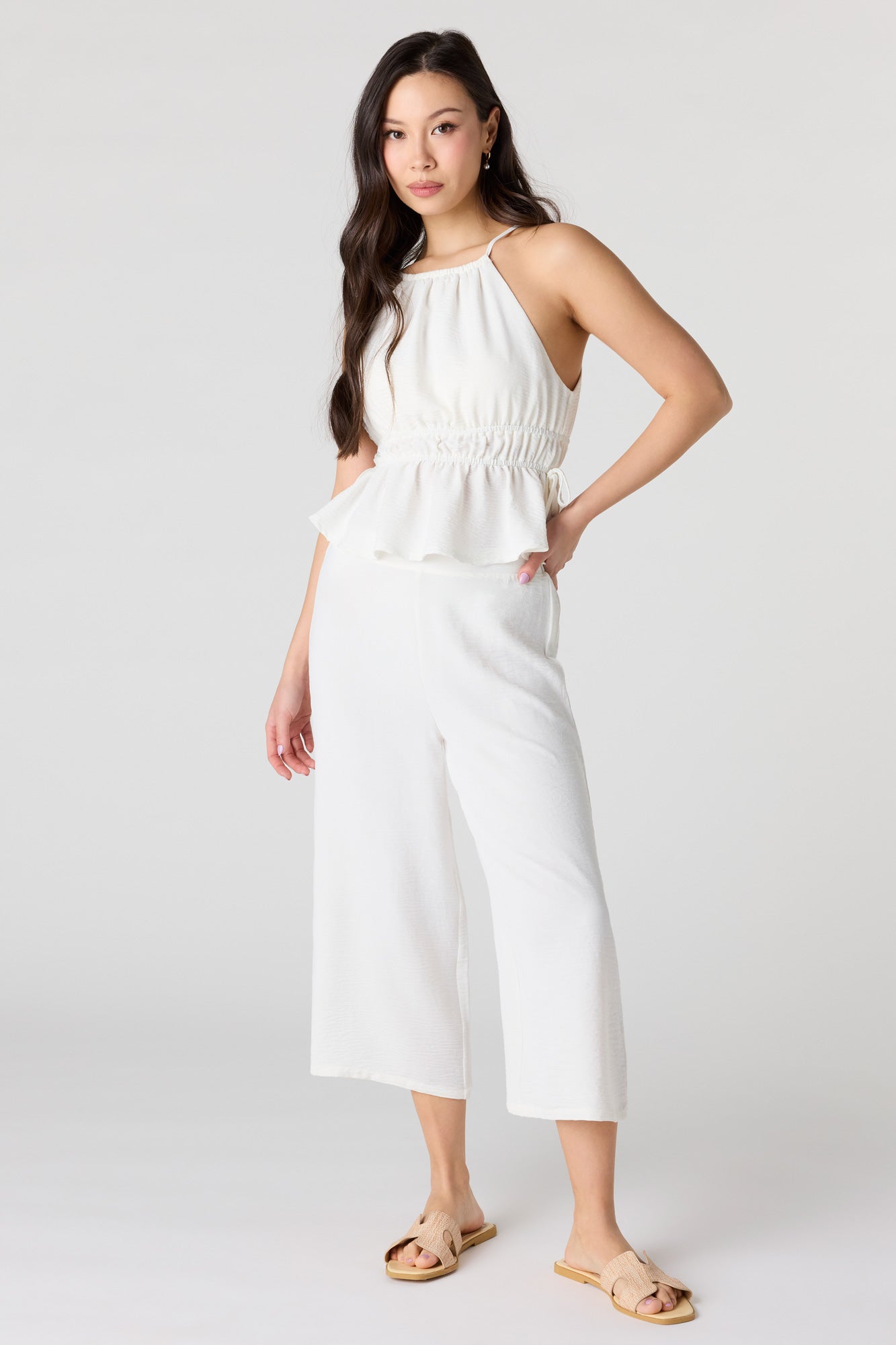 Flowy Wide Leg Capri