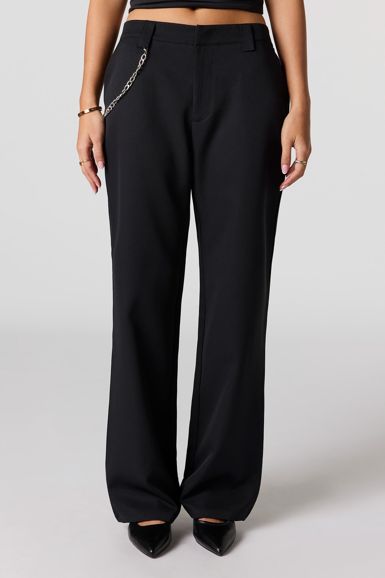 Low Rise Chain Dress Pant