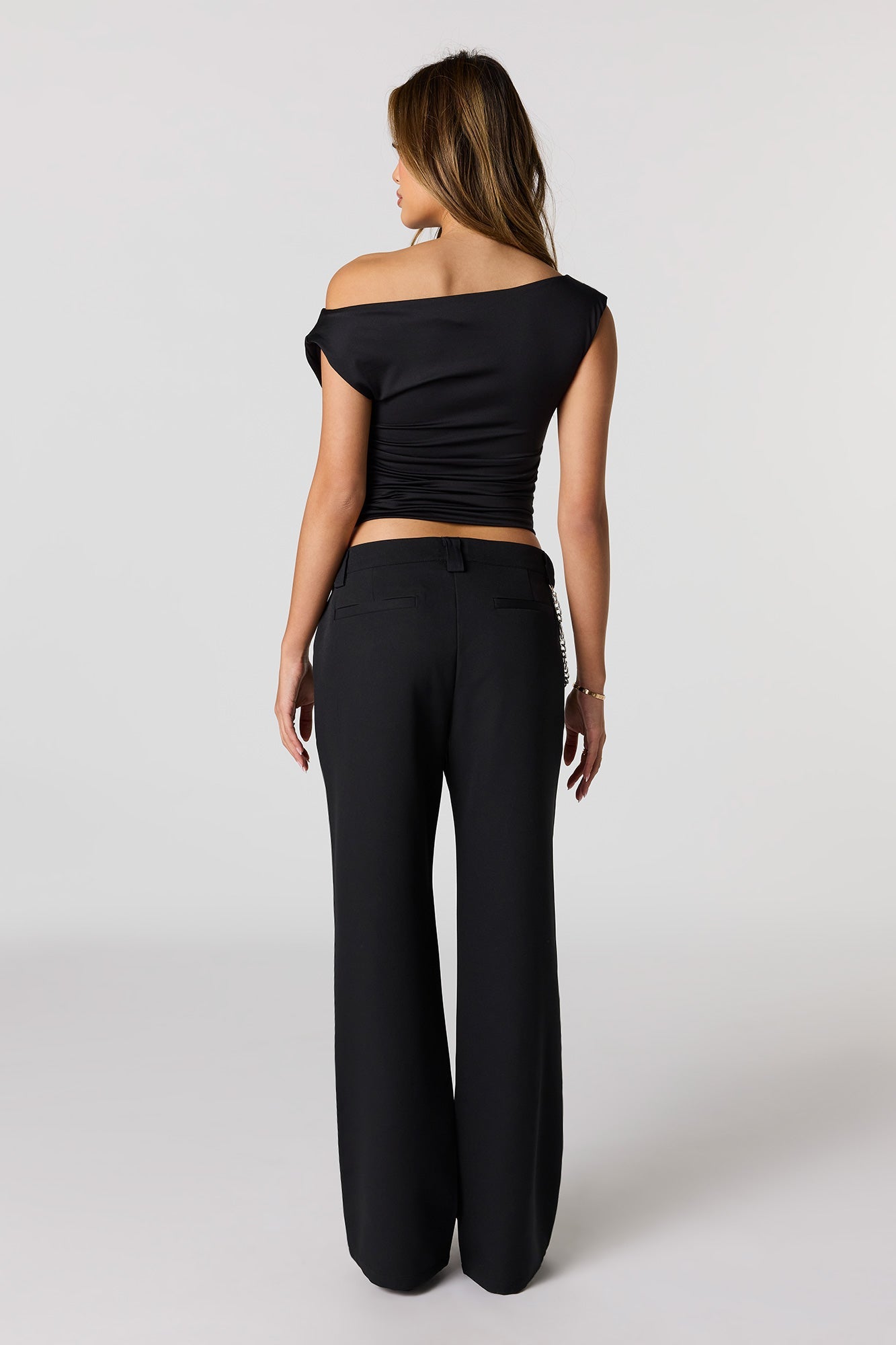 Low Rise Chain Dress Pant