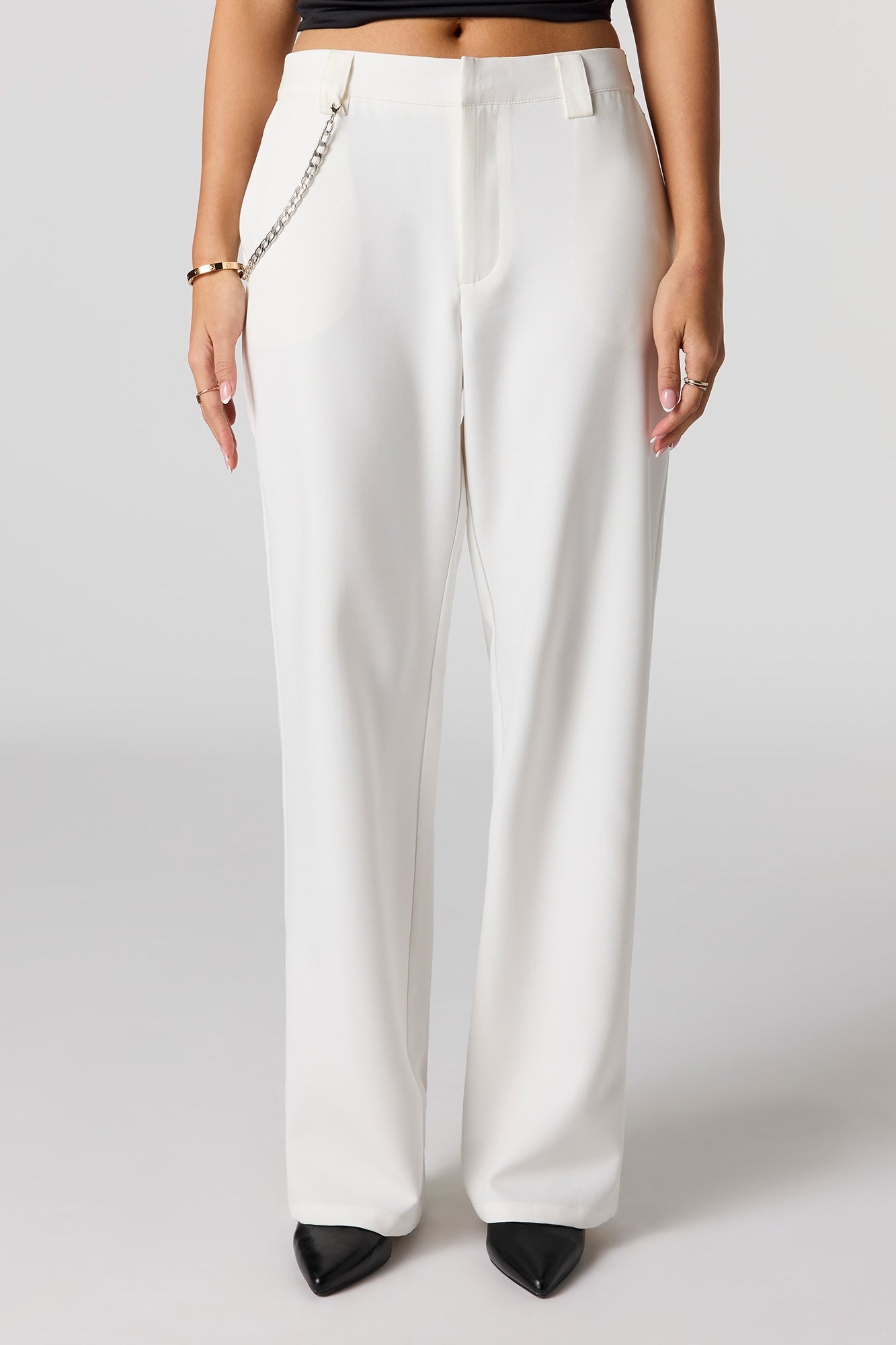 Low Rise Chain Dress Pant