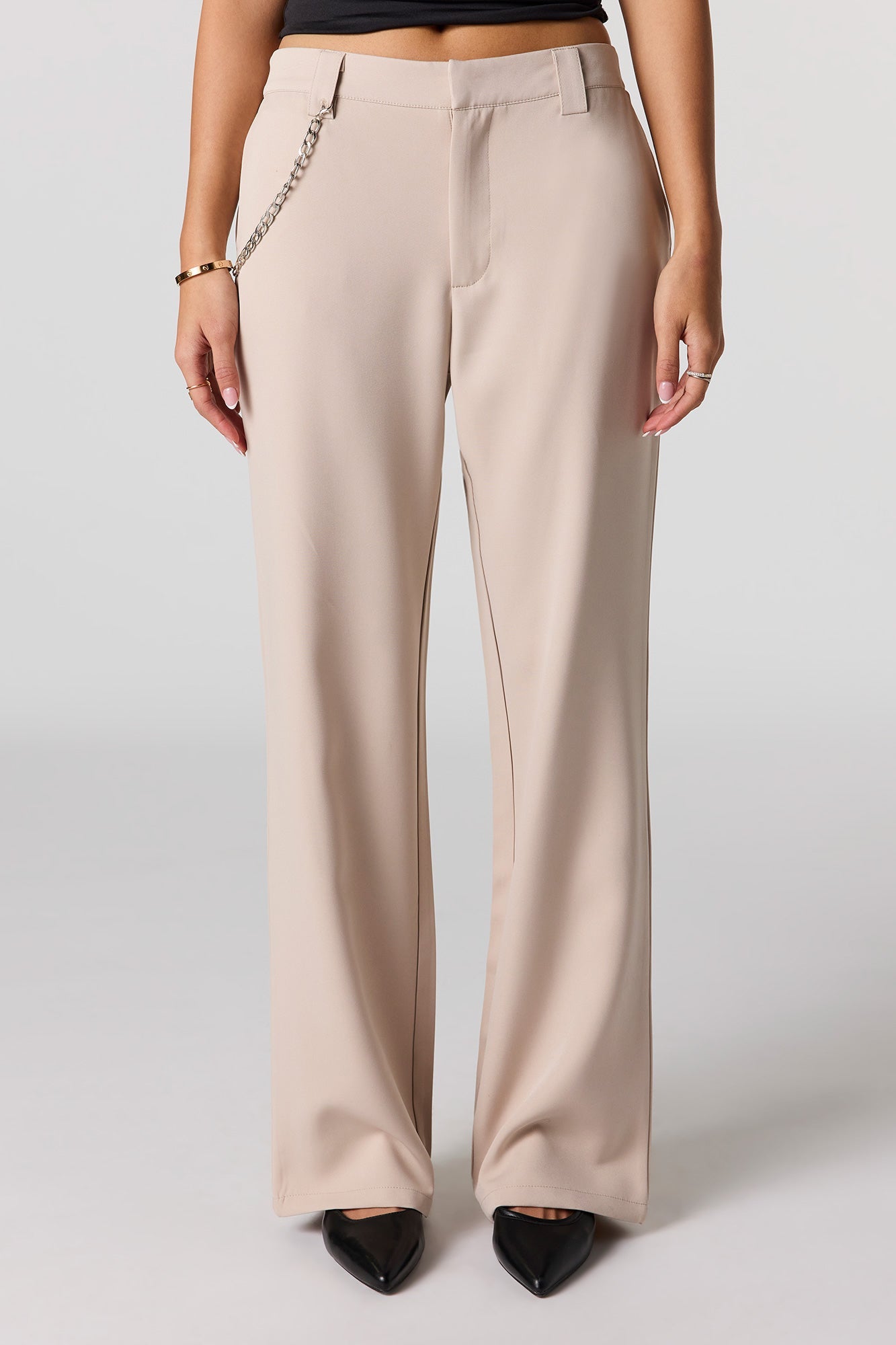 Low Rise Chain Dress Pant