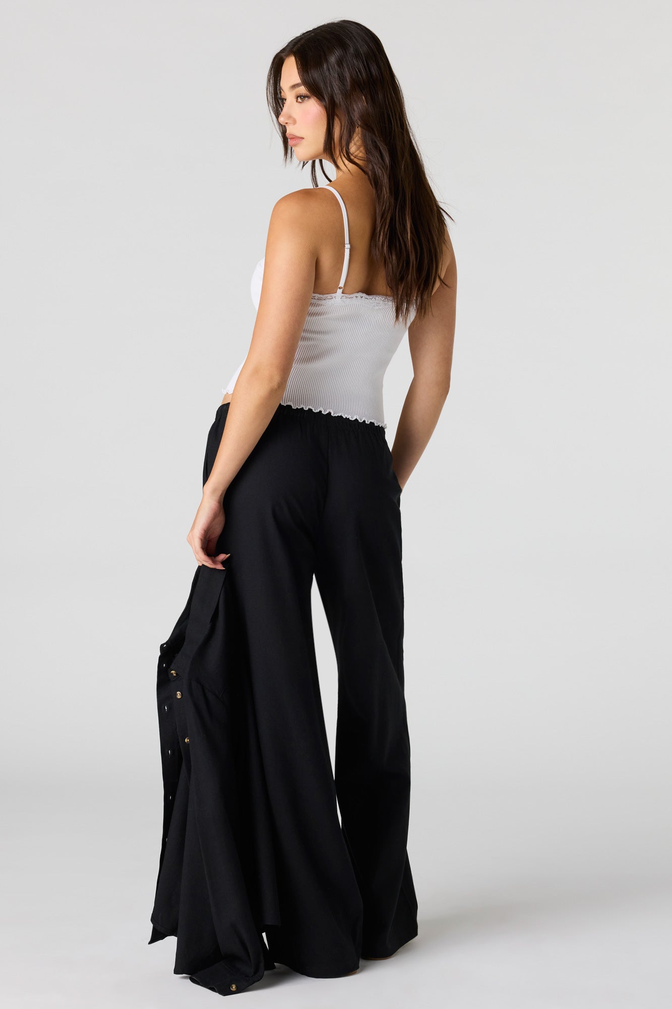 Linen-Blend Drawstring Pant