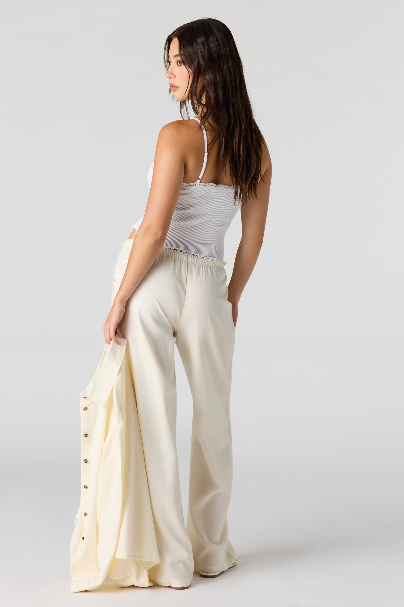 Linen-Blend Drawstring Pant