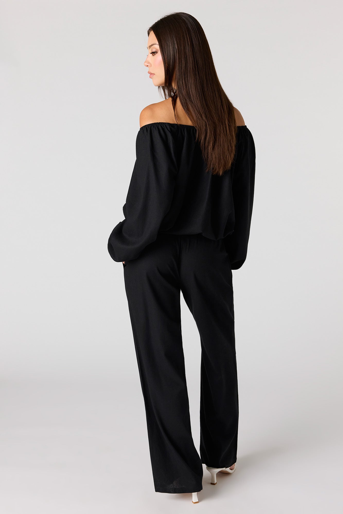 Linen-Blend Drawstring Pant