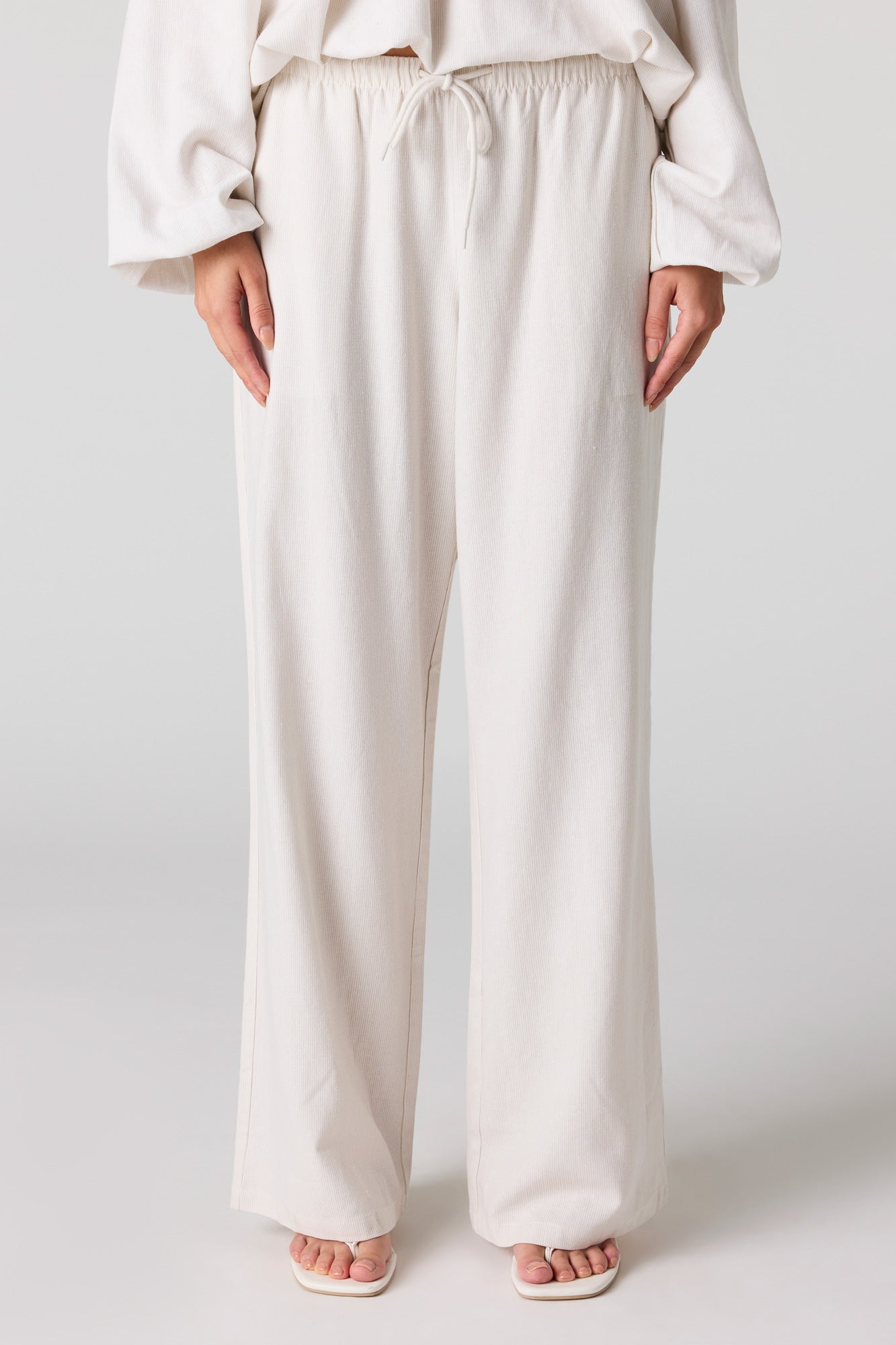 Linen-Blend Drawstring Pant