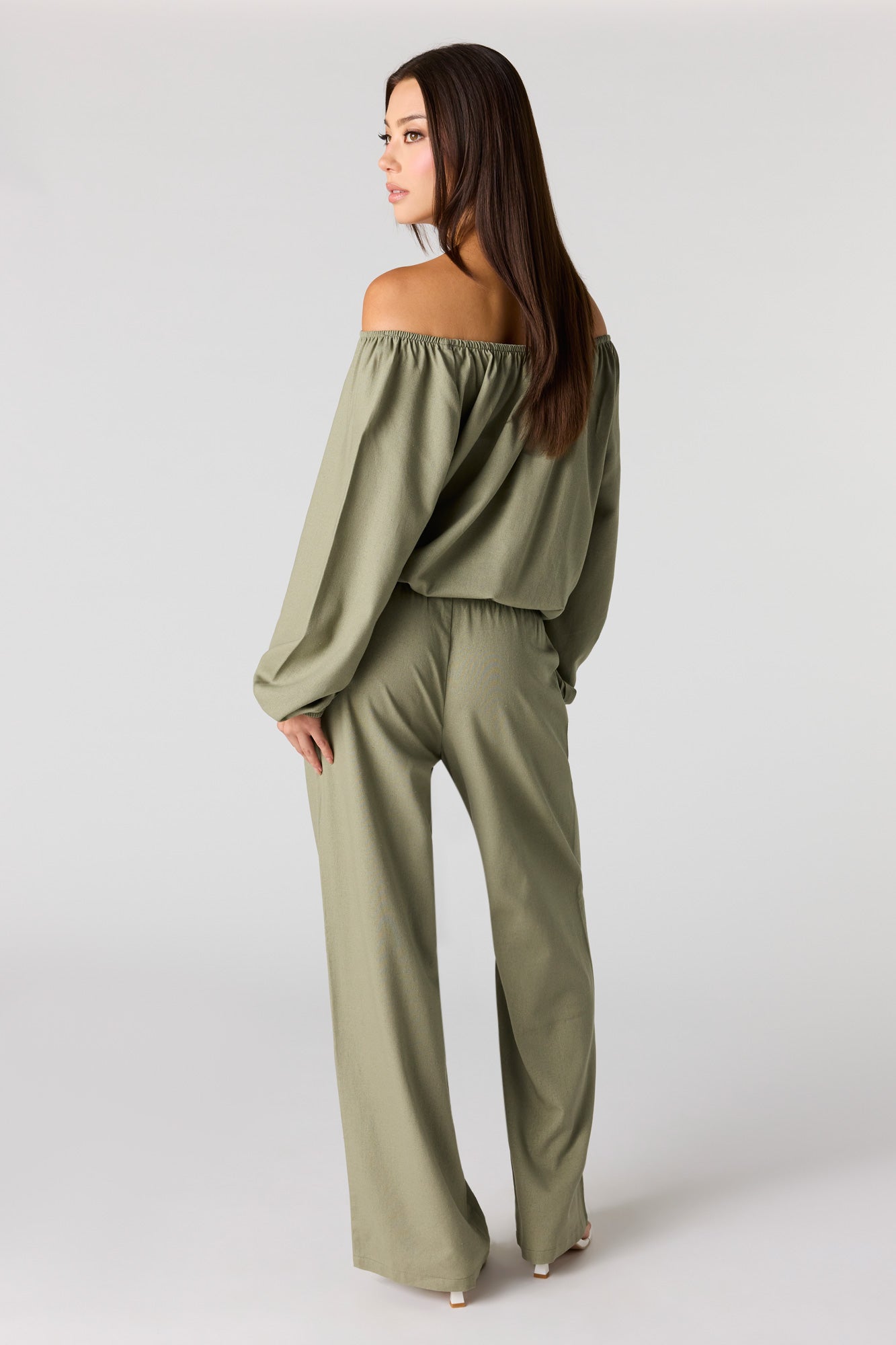 Linen-Blend Drawstring Pant