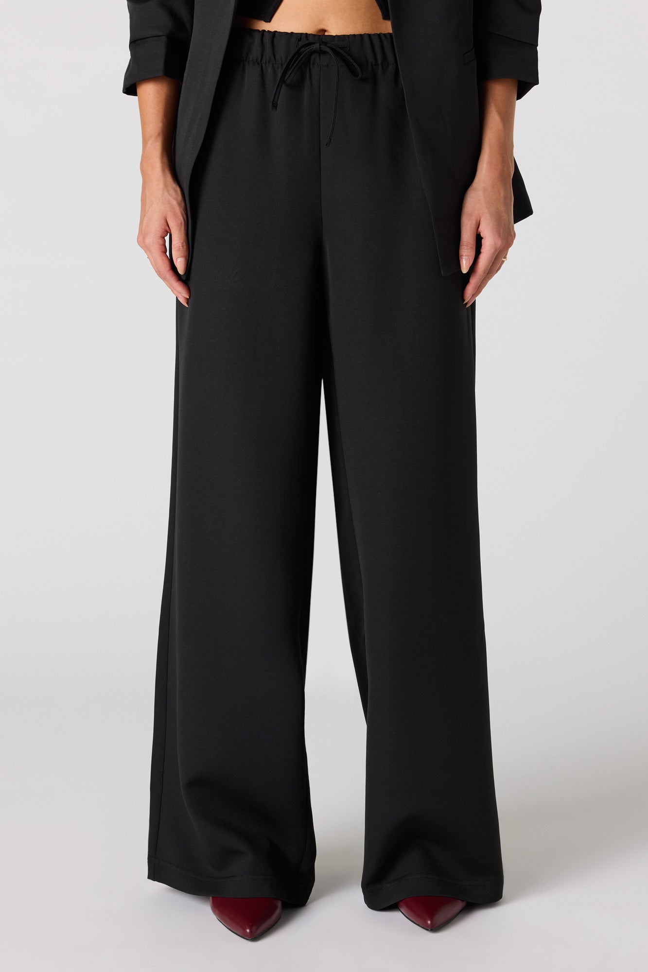 Crepe Wide Leg Dress Pant