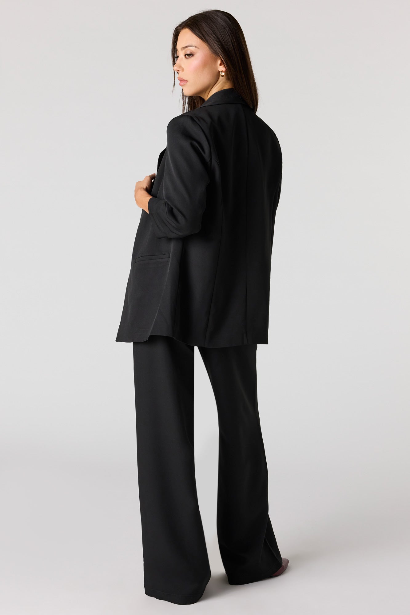 Crepe Wide Leg Dress Pant