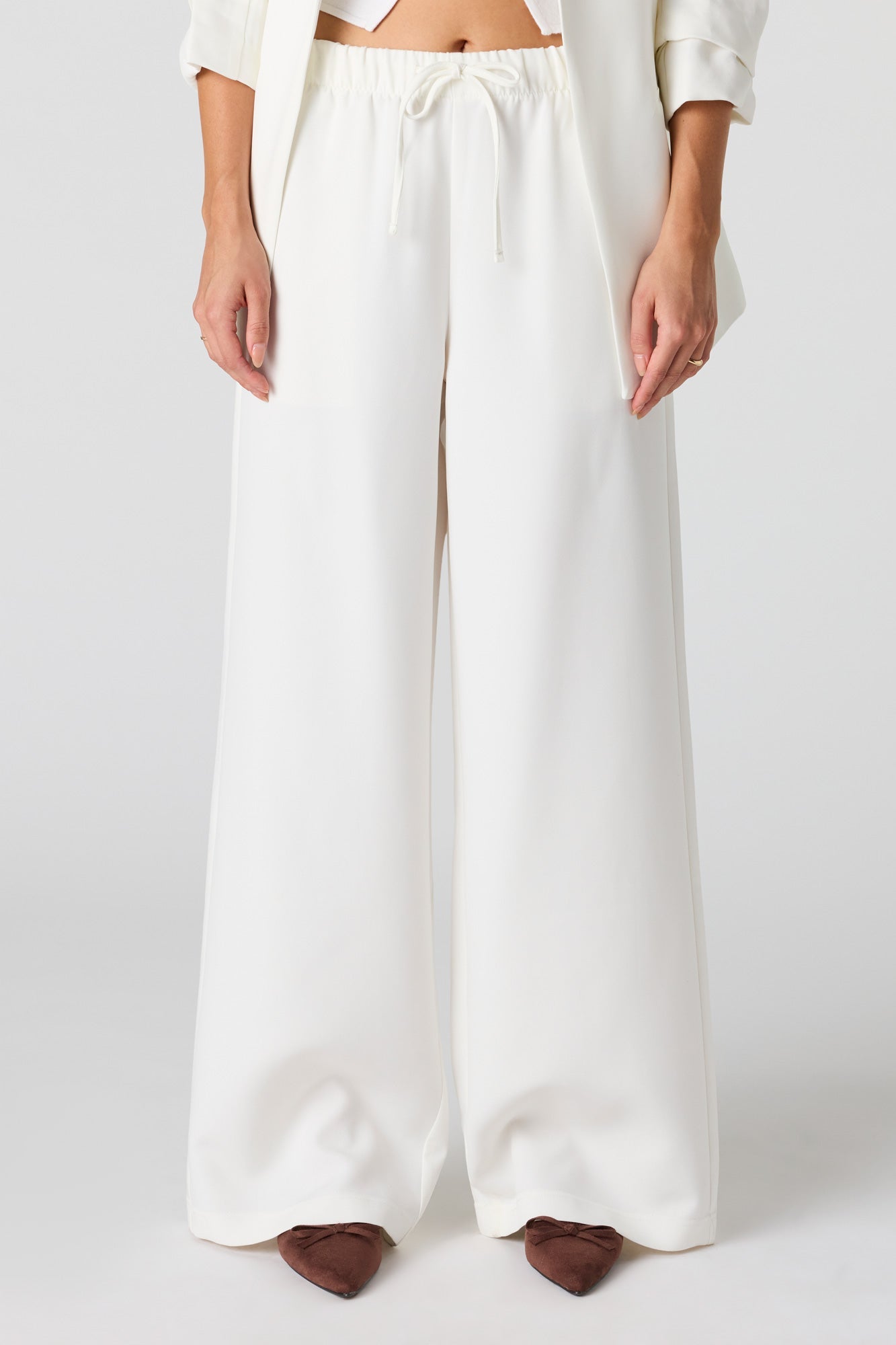 Crepe Wide Leg Dress Pant
