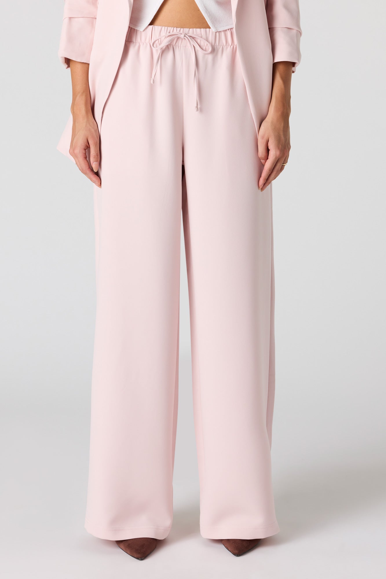 Crepe Wide Leg Dress Pant