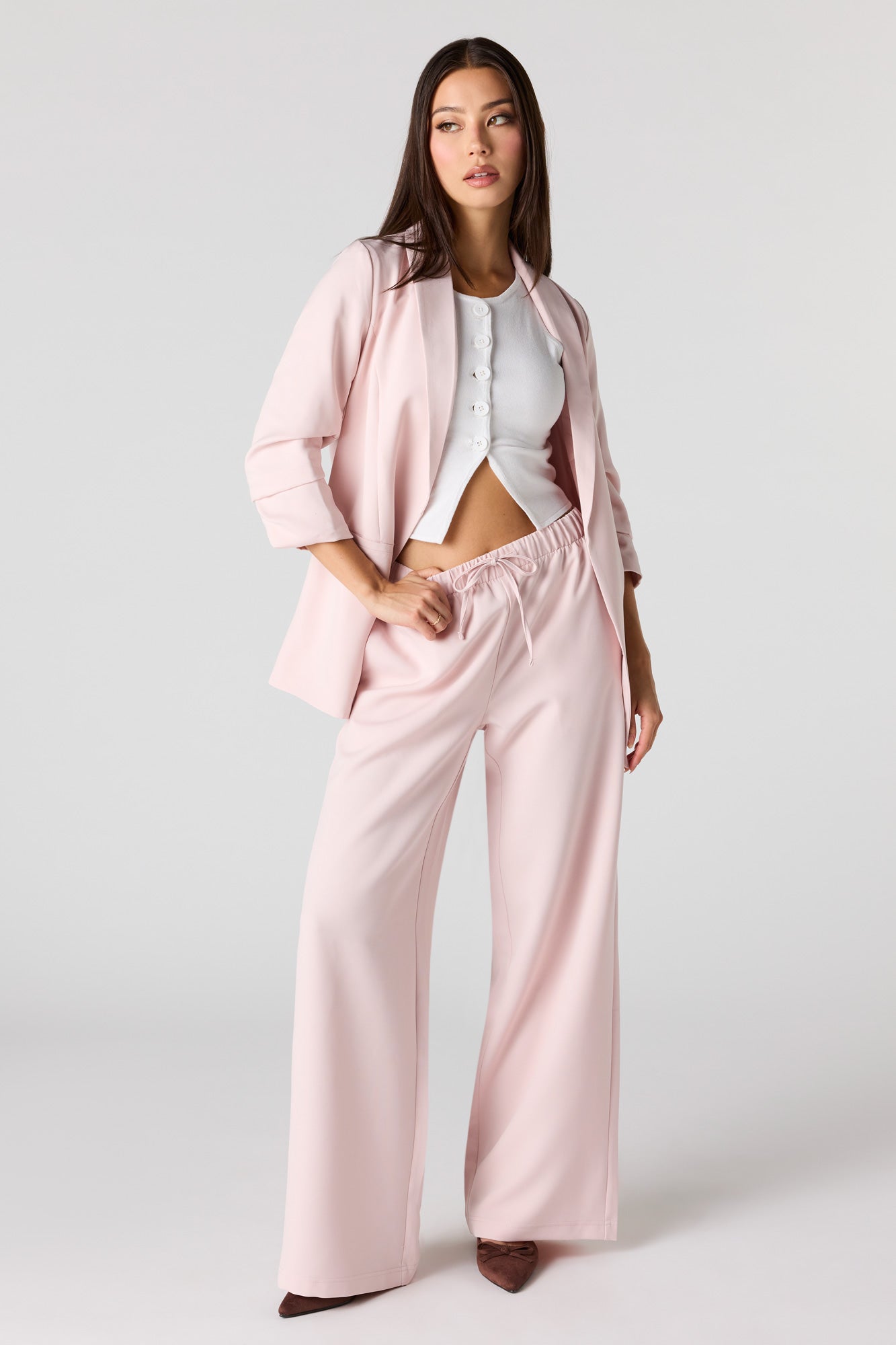 Crepe Wide Leg Dress Pant