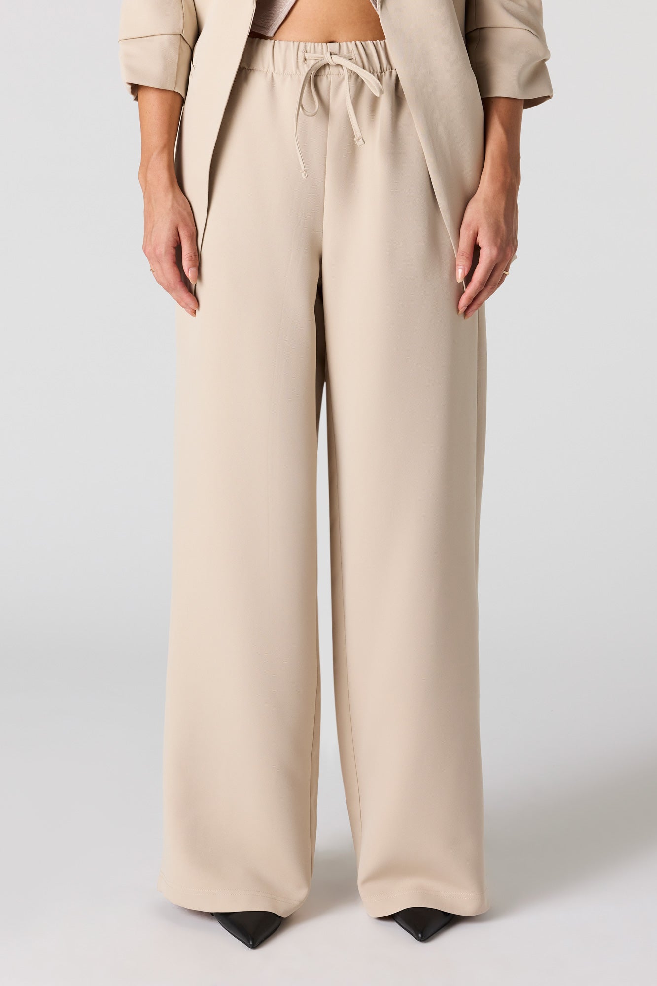 Crepe Wide Leg Dress Pant