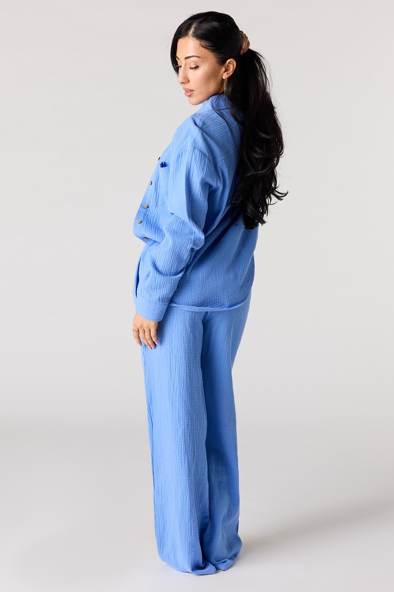 Crinkled Drawstring Pant