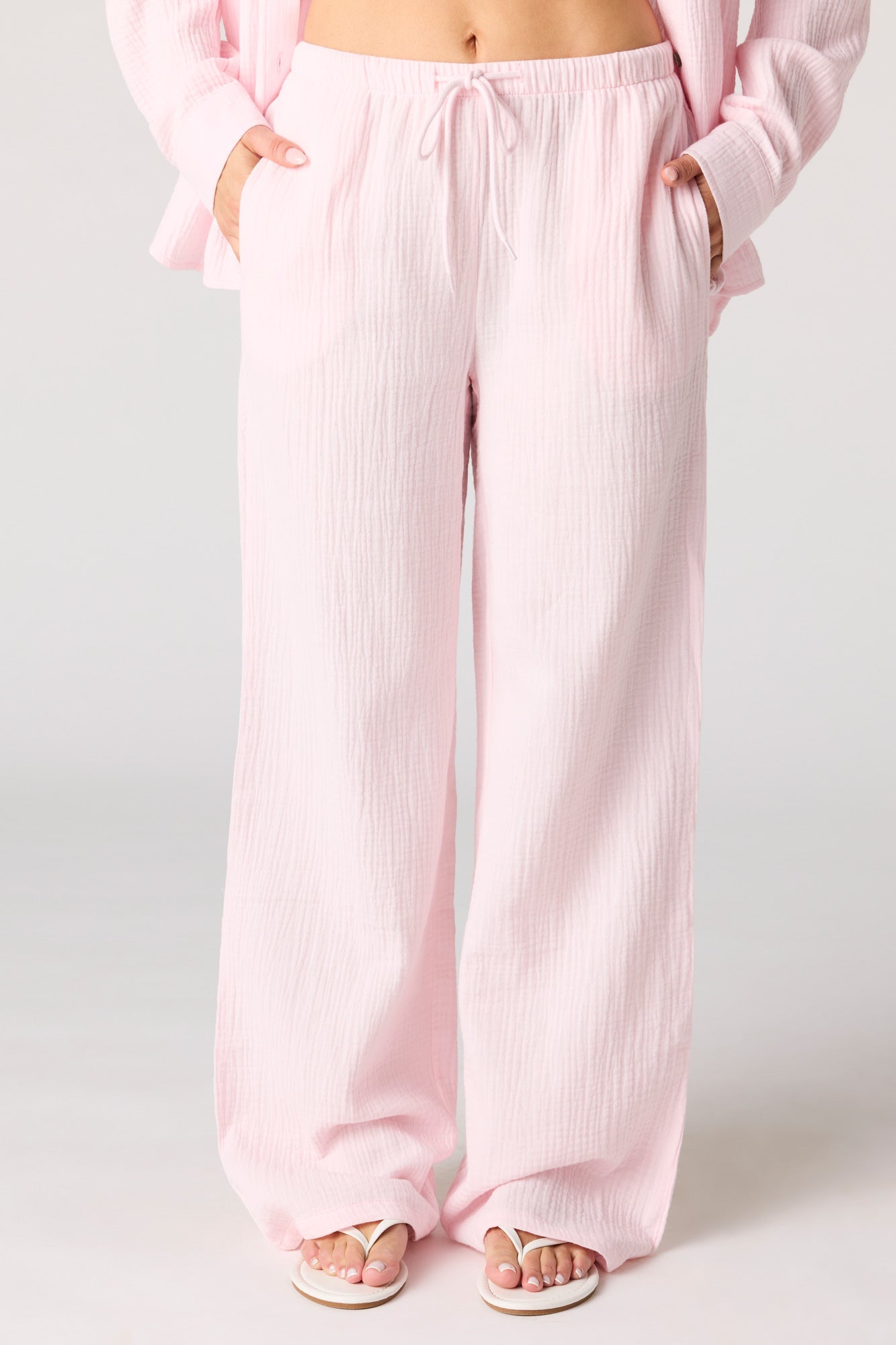 Crinkled Drawstring Pant