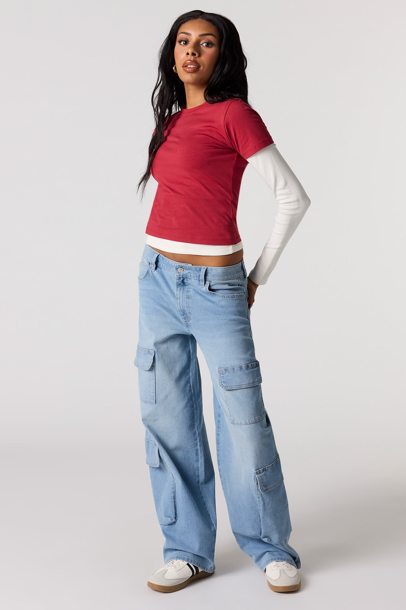 Low Rise Baggy Cargo Jean
