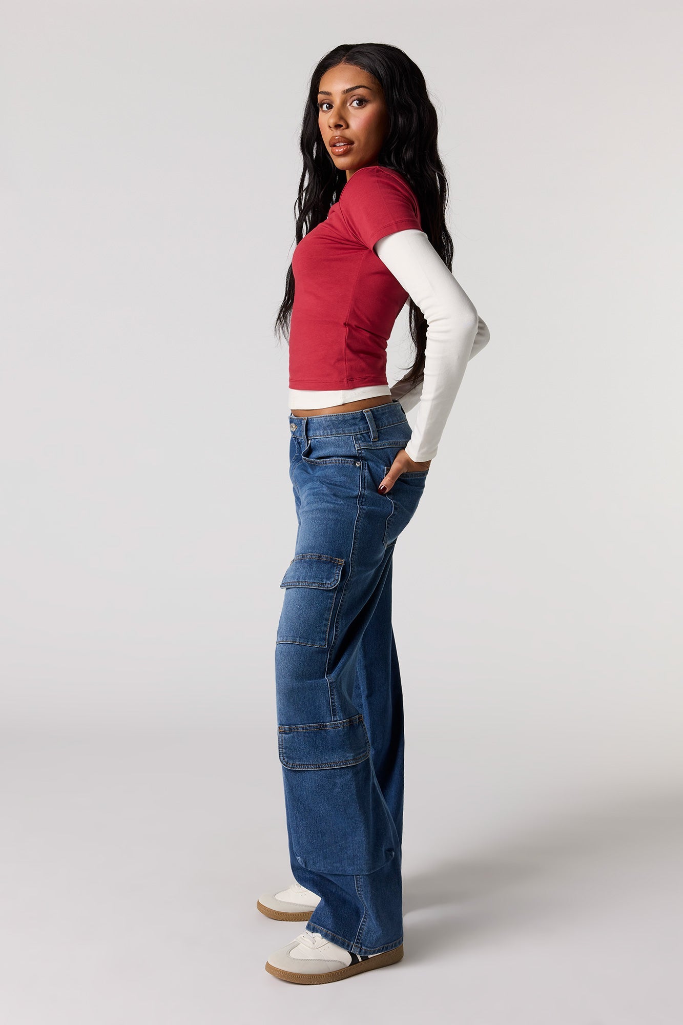 Low Rise Baggy Cargo Jean