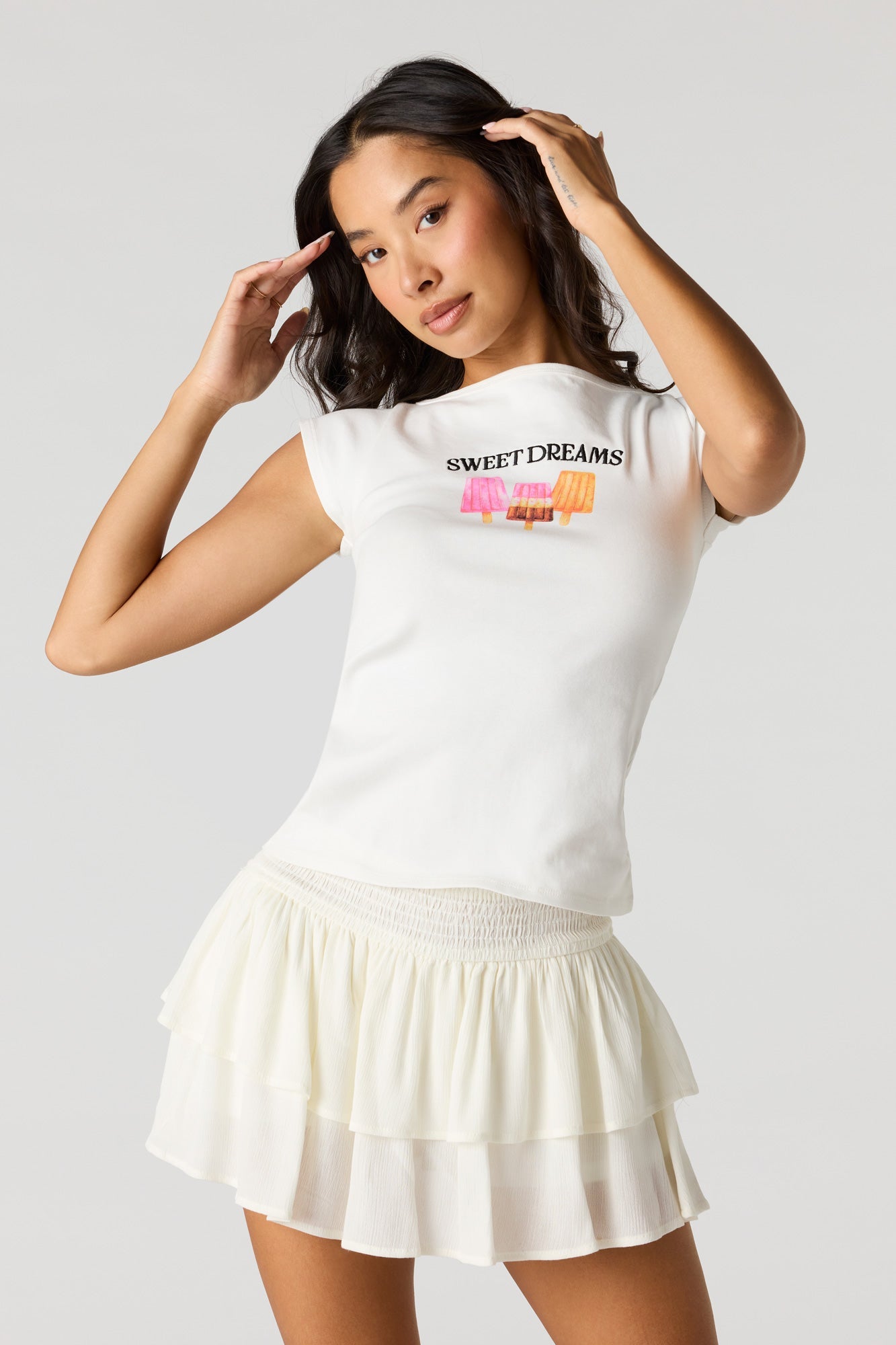 Smocked Tiered Mini Skort