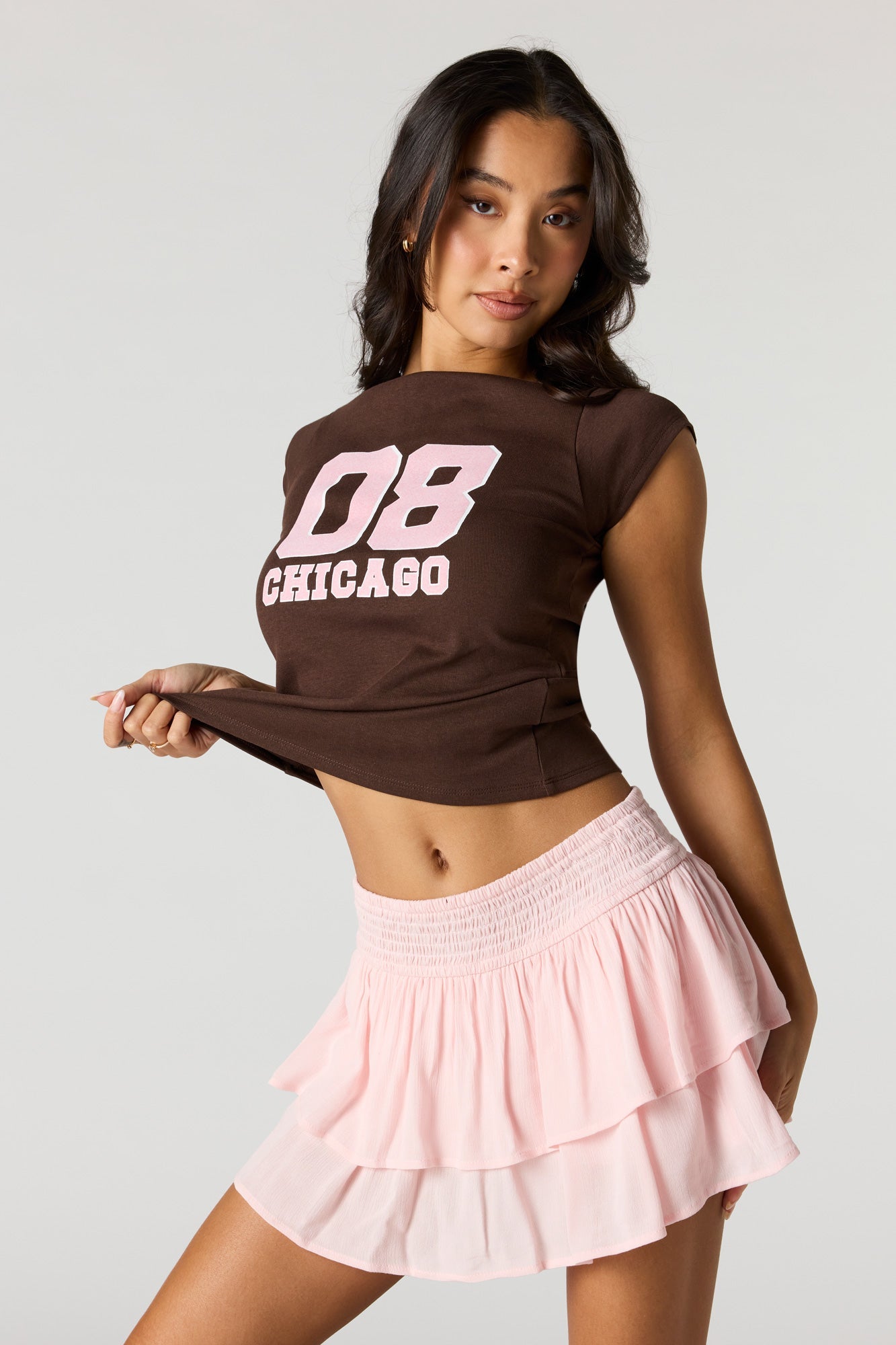 Smocked Tiered Mini Skort