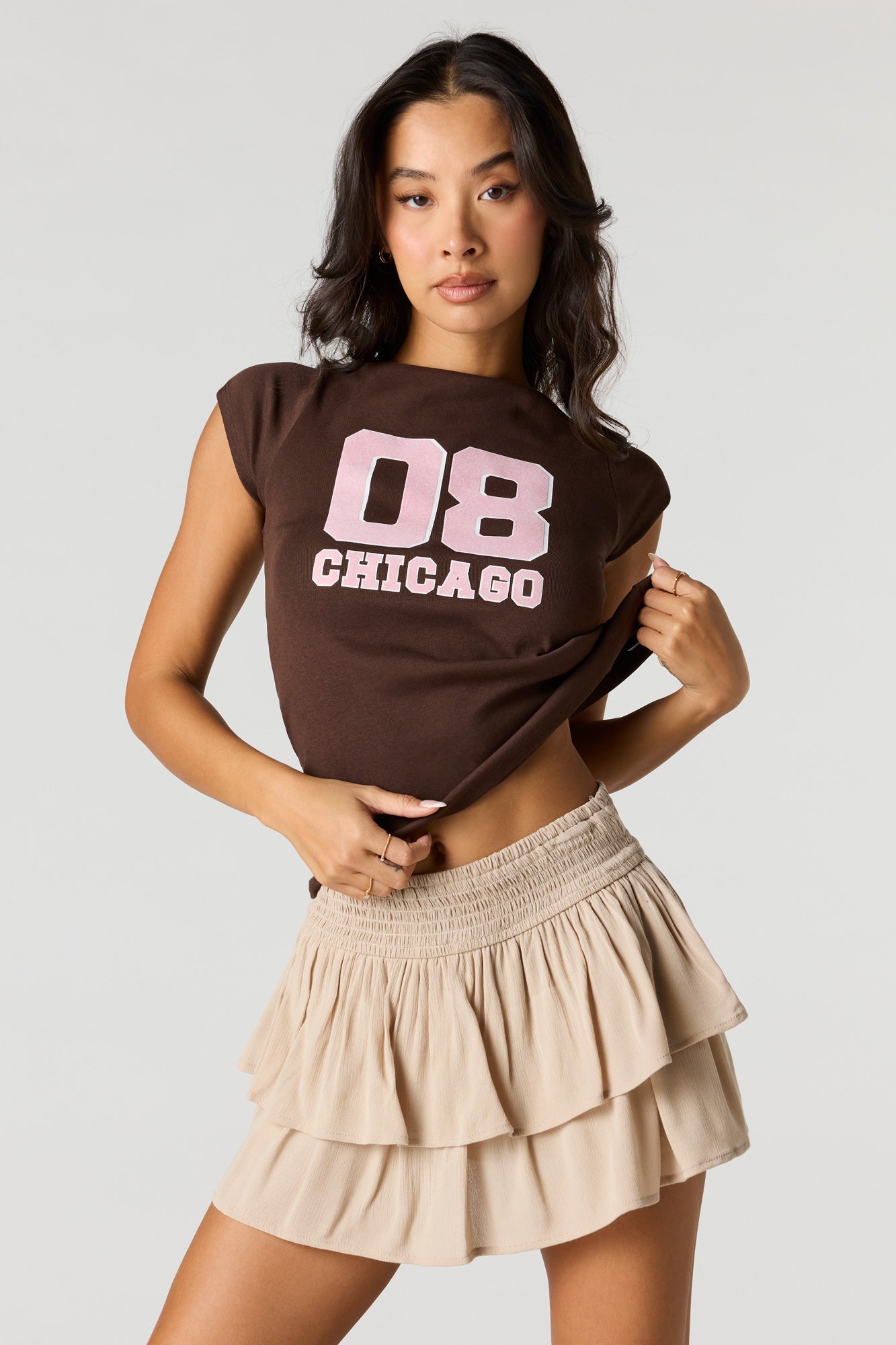 Smocked Tiered Mini Skort