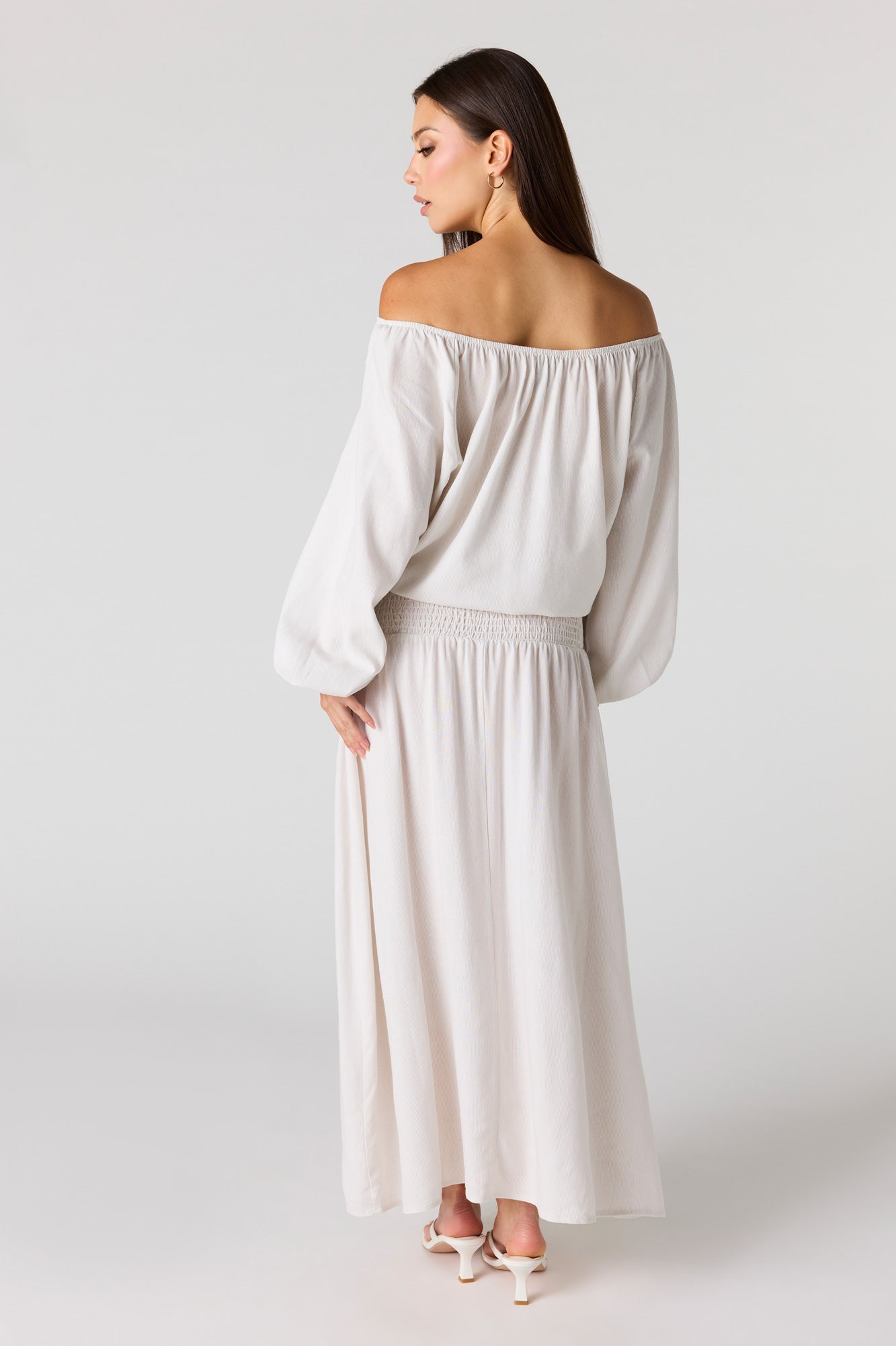 Linen-Blend Maxi Skirt