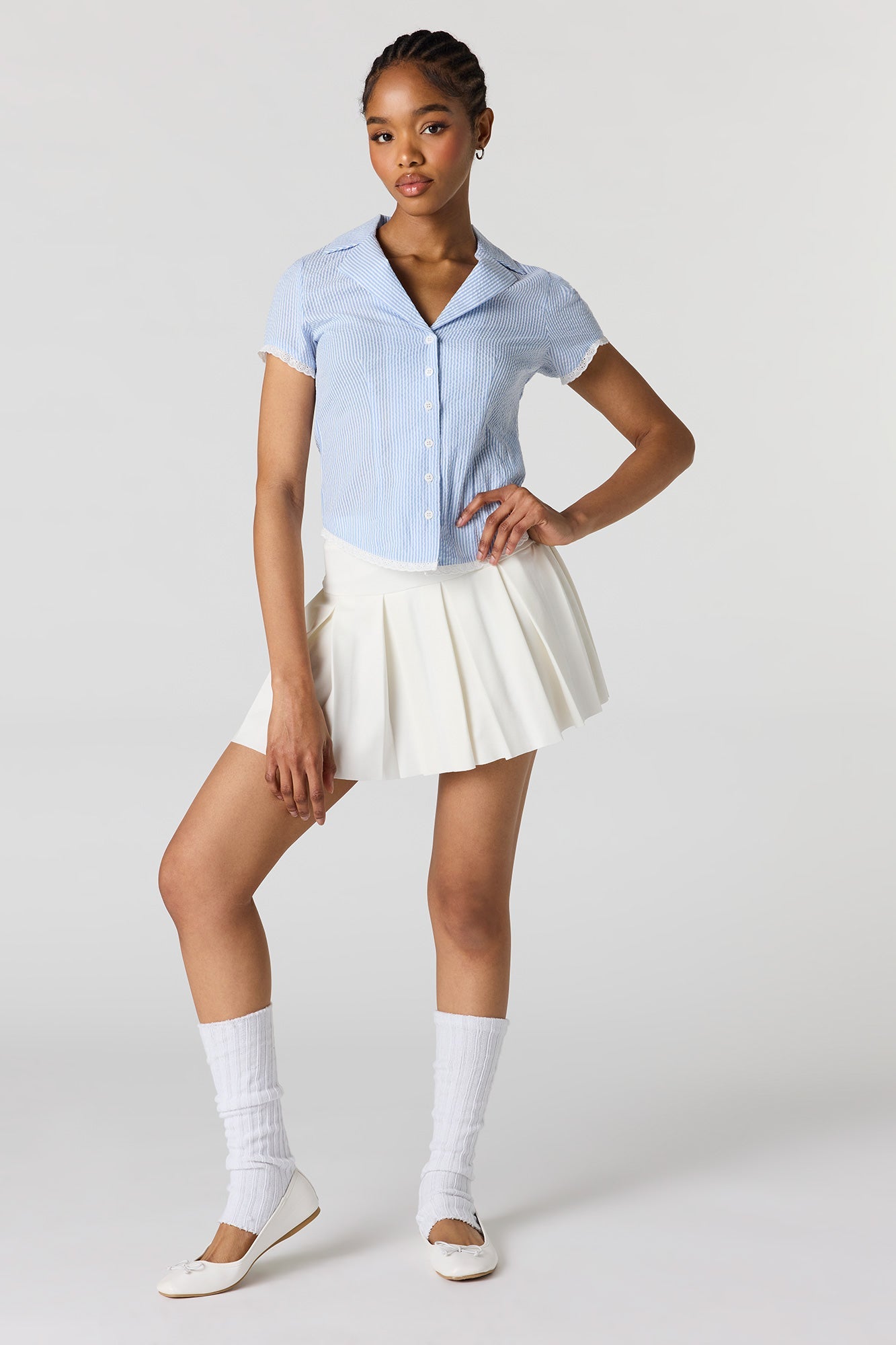 Pleated Mini Skort
