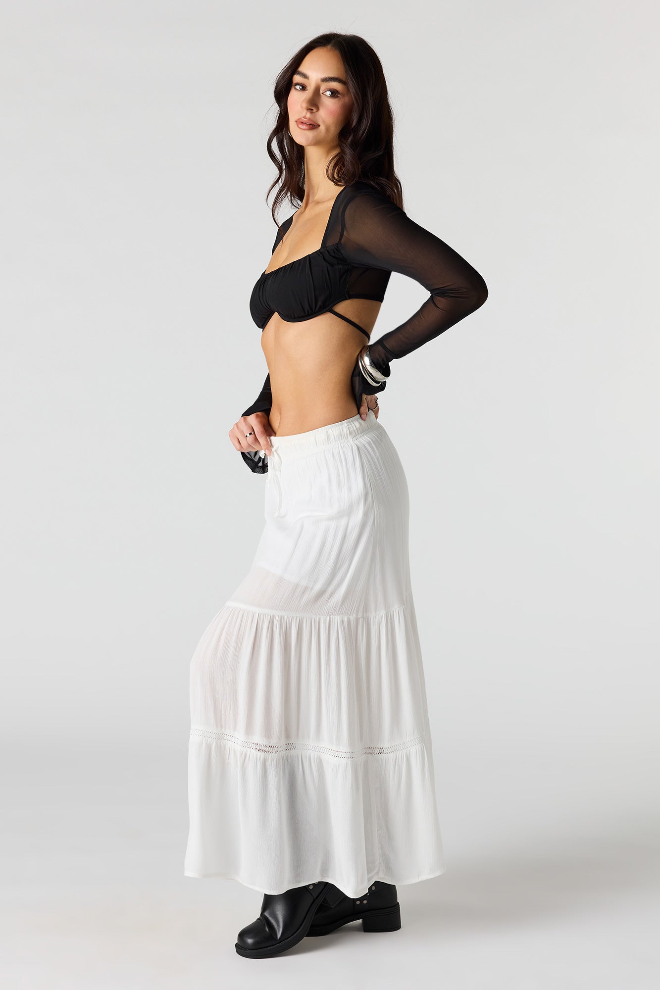 Tiered Maxi Skirt