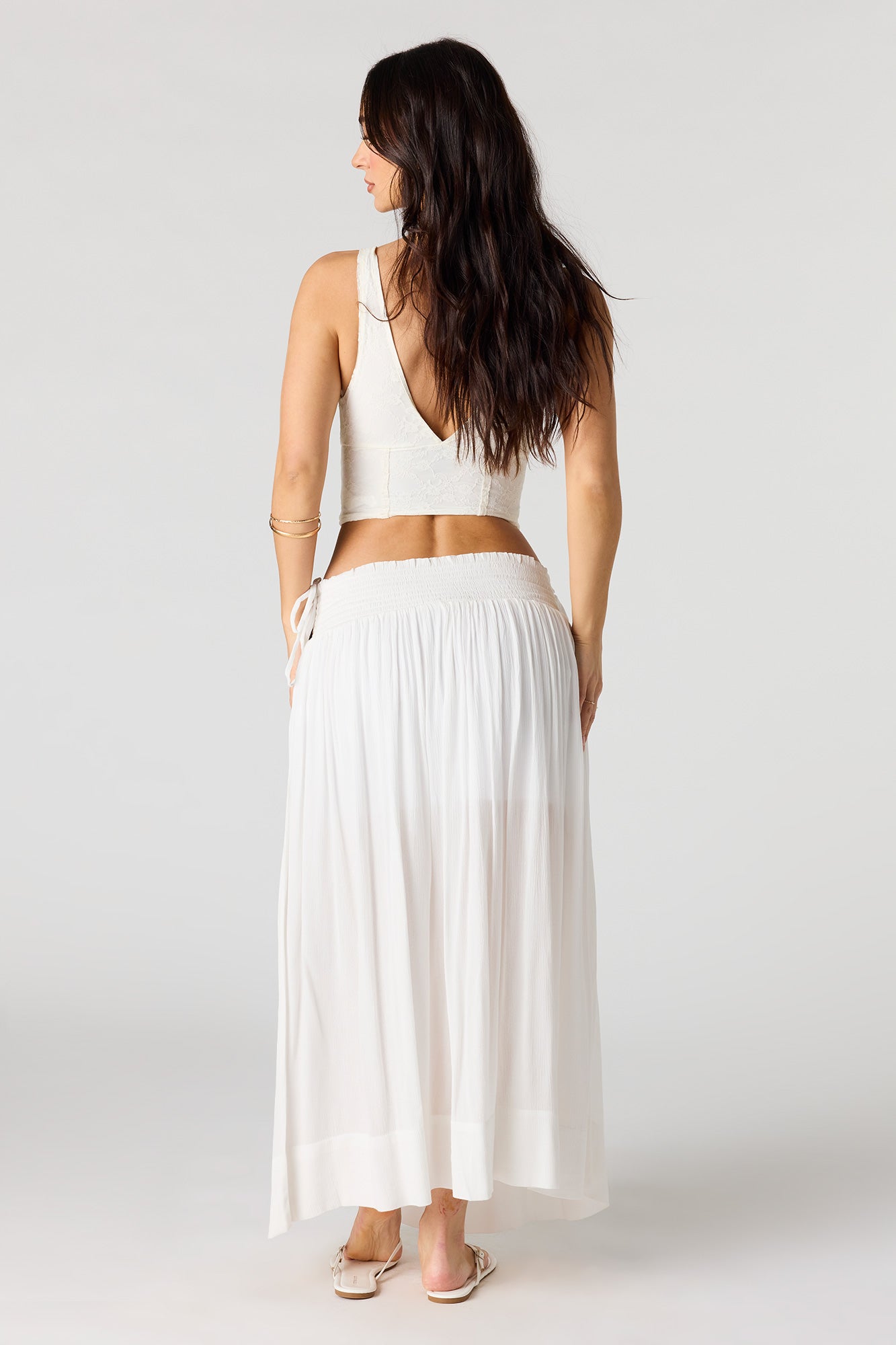 Side Tie Maxi Skirt