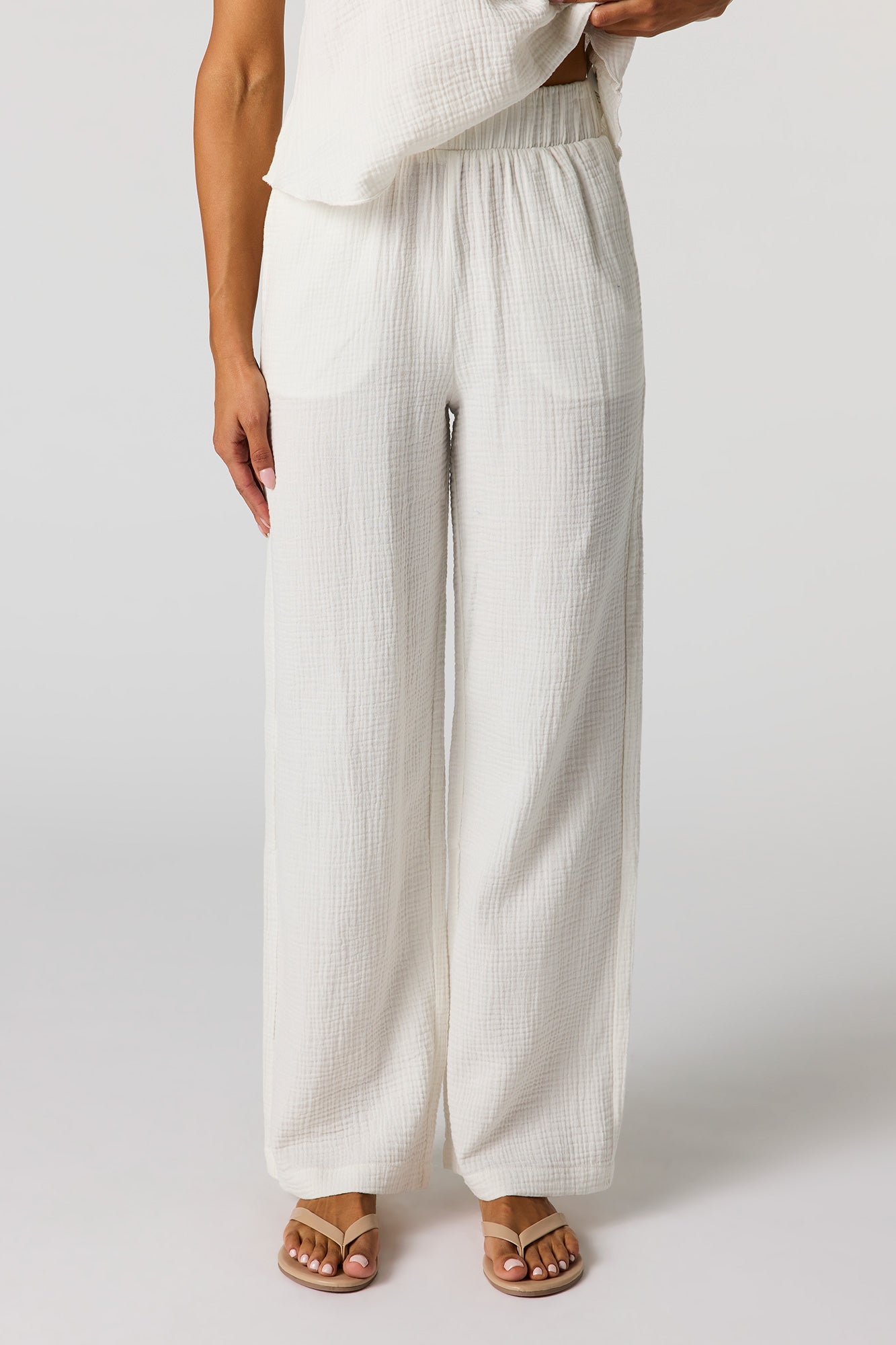 Gauze Wide Leg Pant
