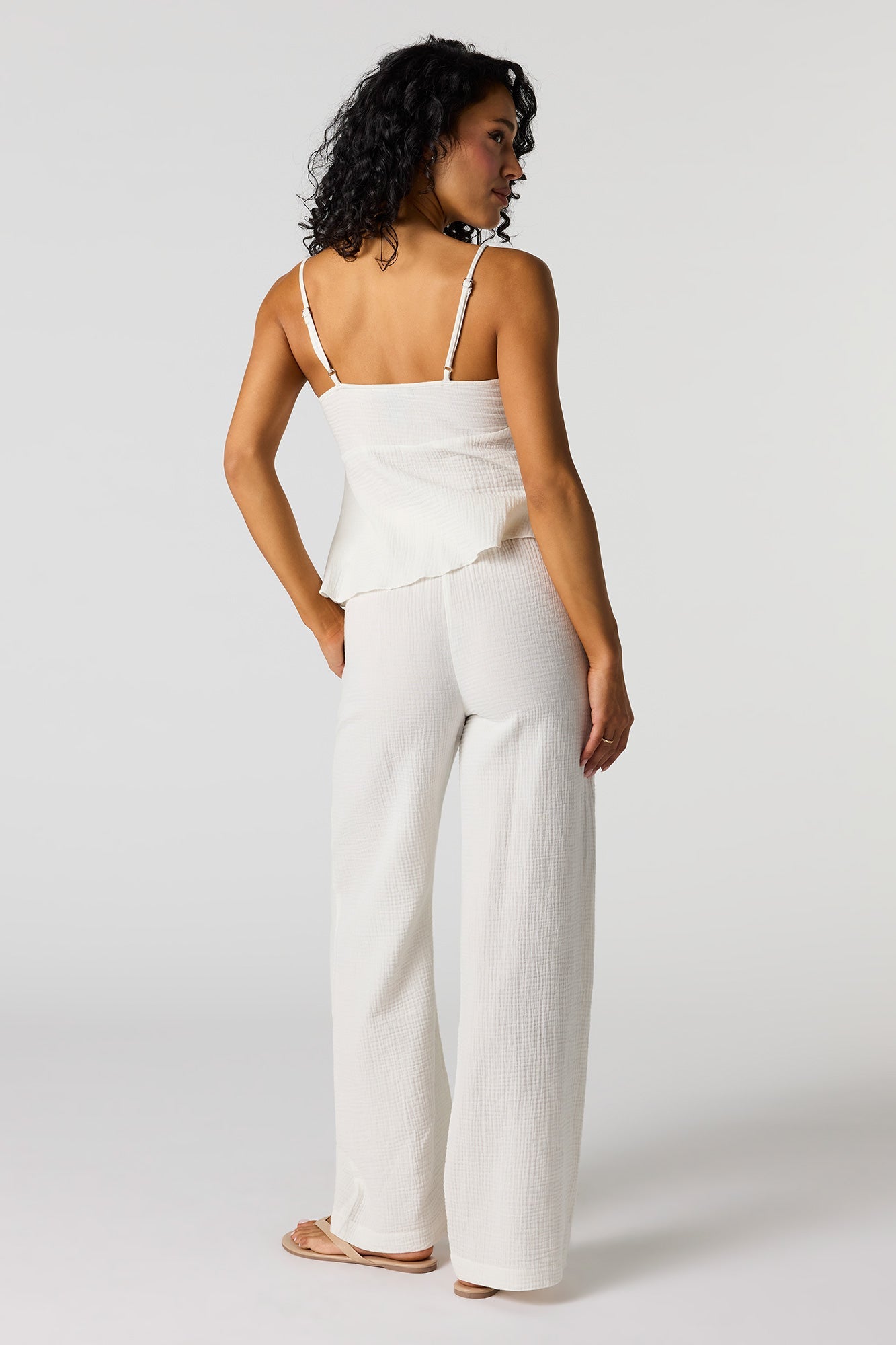 Gauze Wide Leg Pant