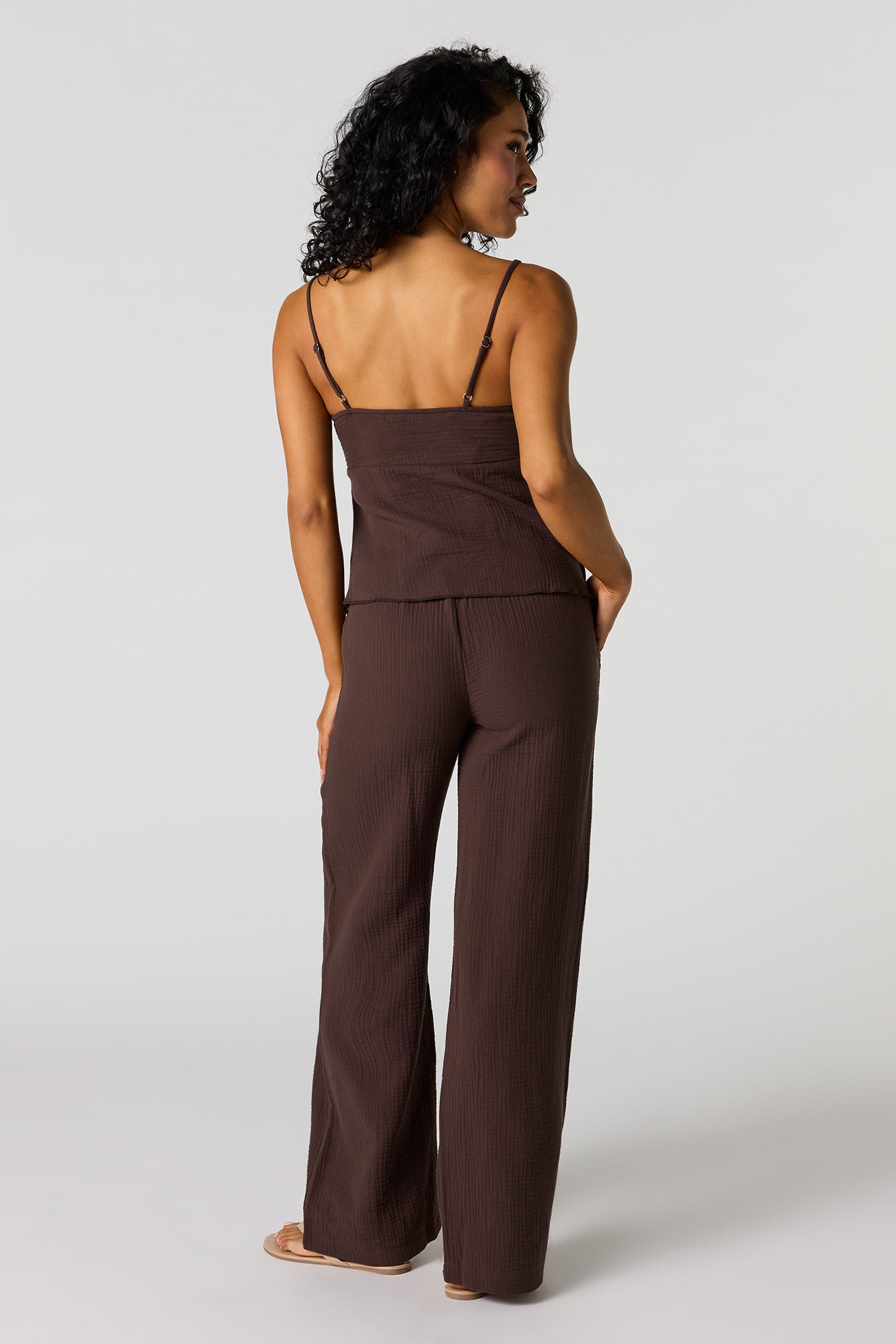 Gauze Wide Leg Pant